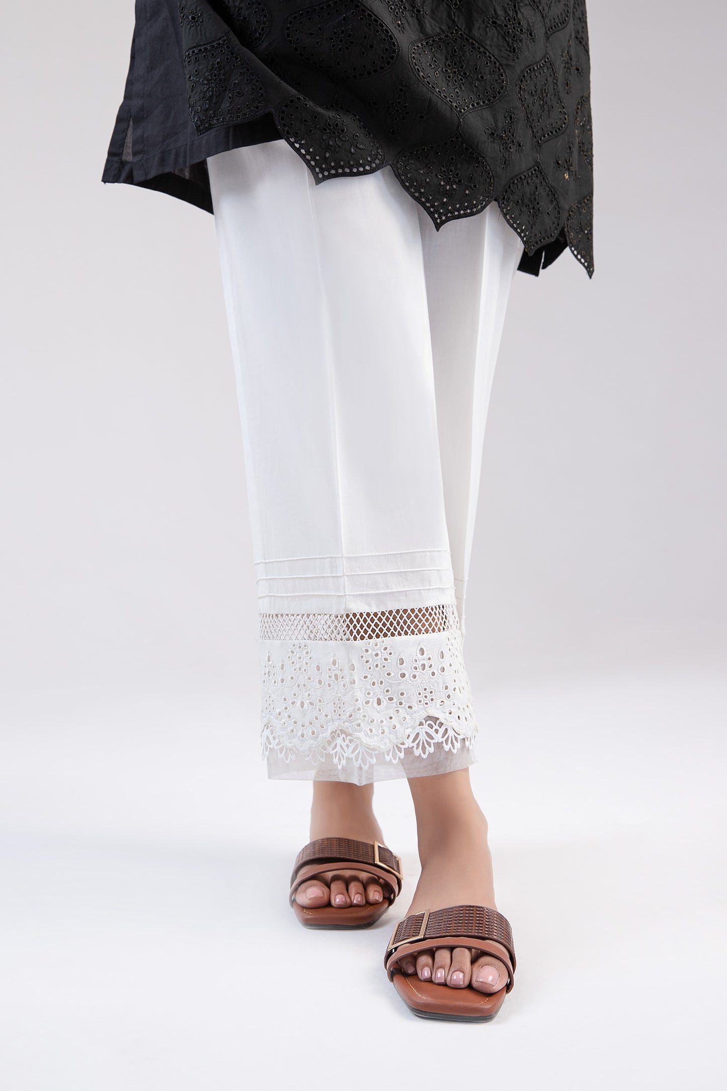 Embroidered Cambric Trouser