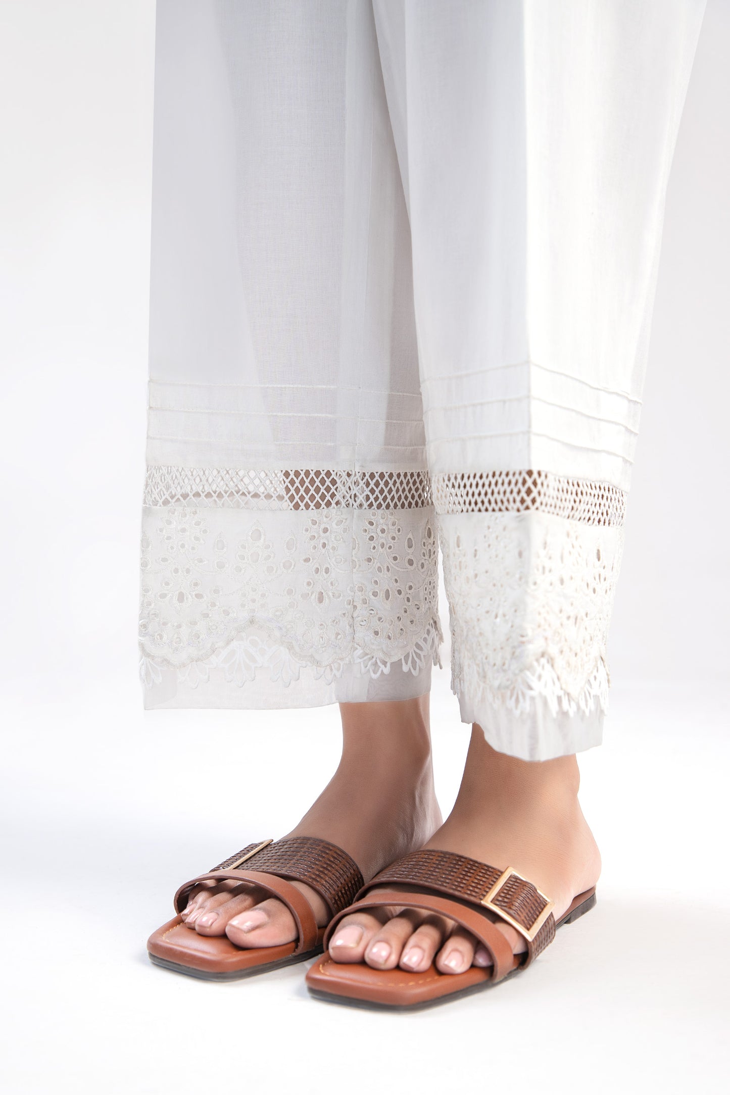 Embroidered Cambric Trouser