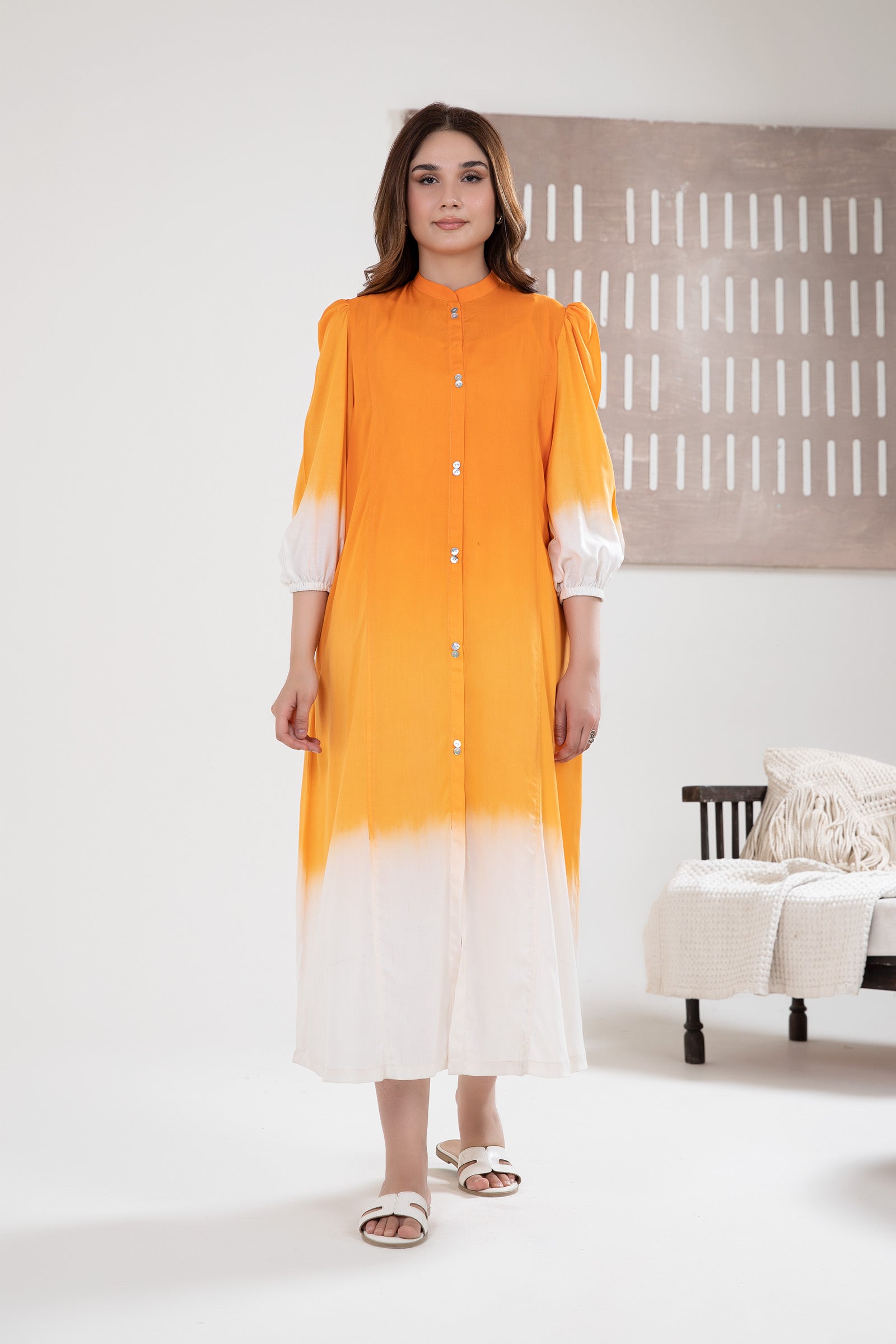 Embroidered Arabic Lawn Tunic