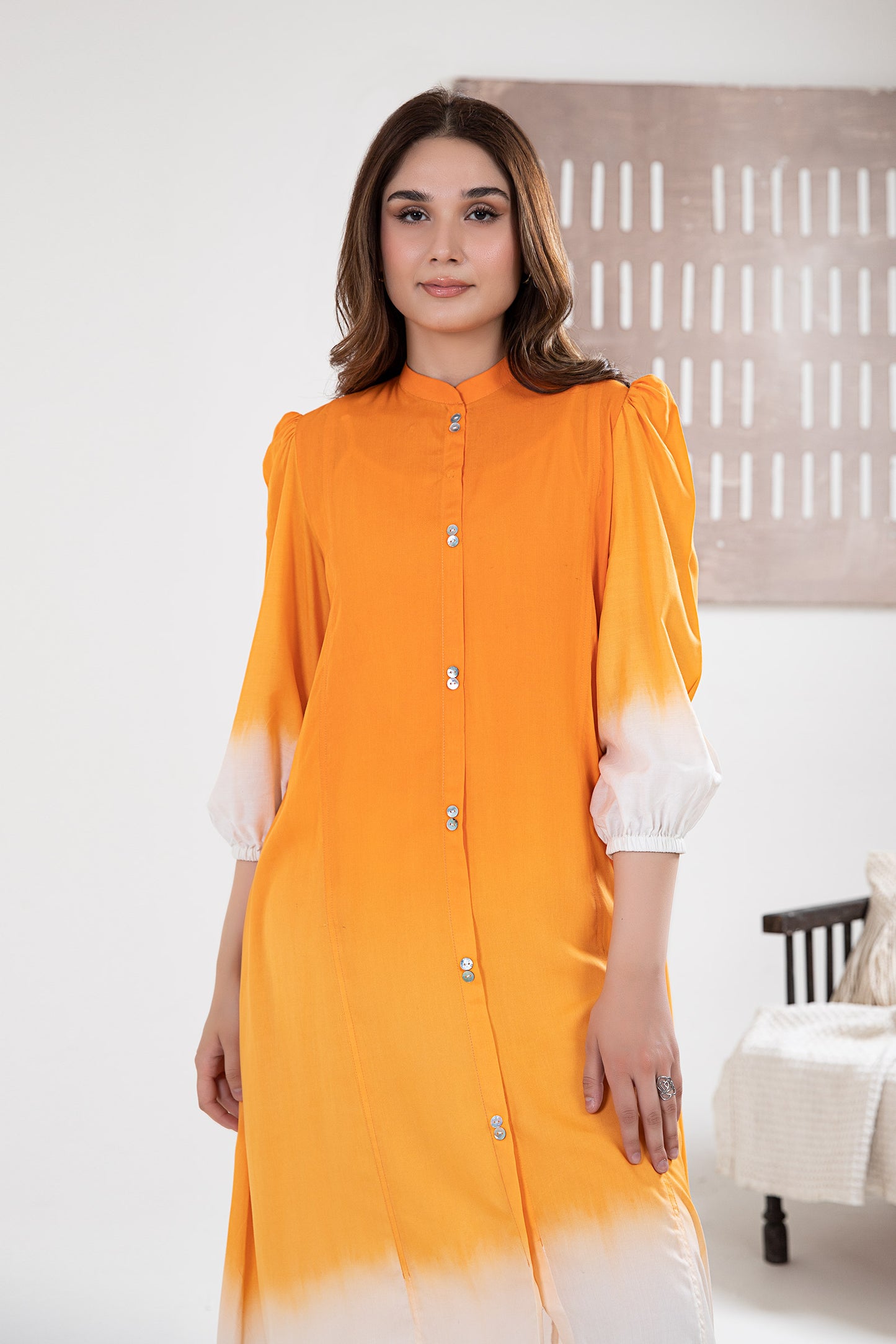 Embroidered Arabic Lawn Tunic