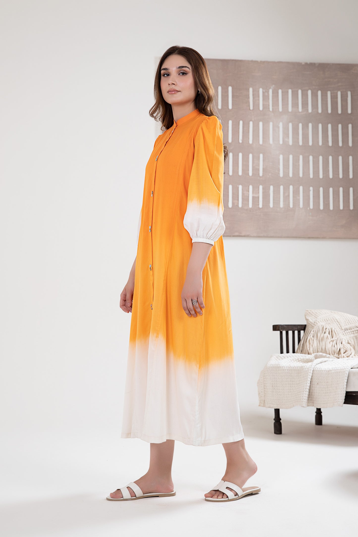 Embroidered Arabic Lawn Tunic