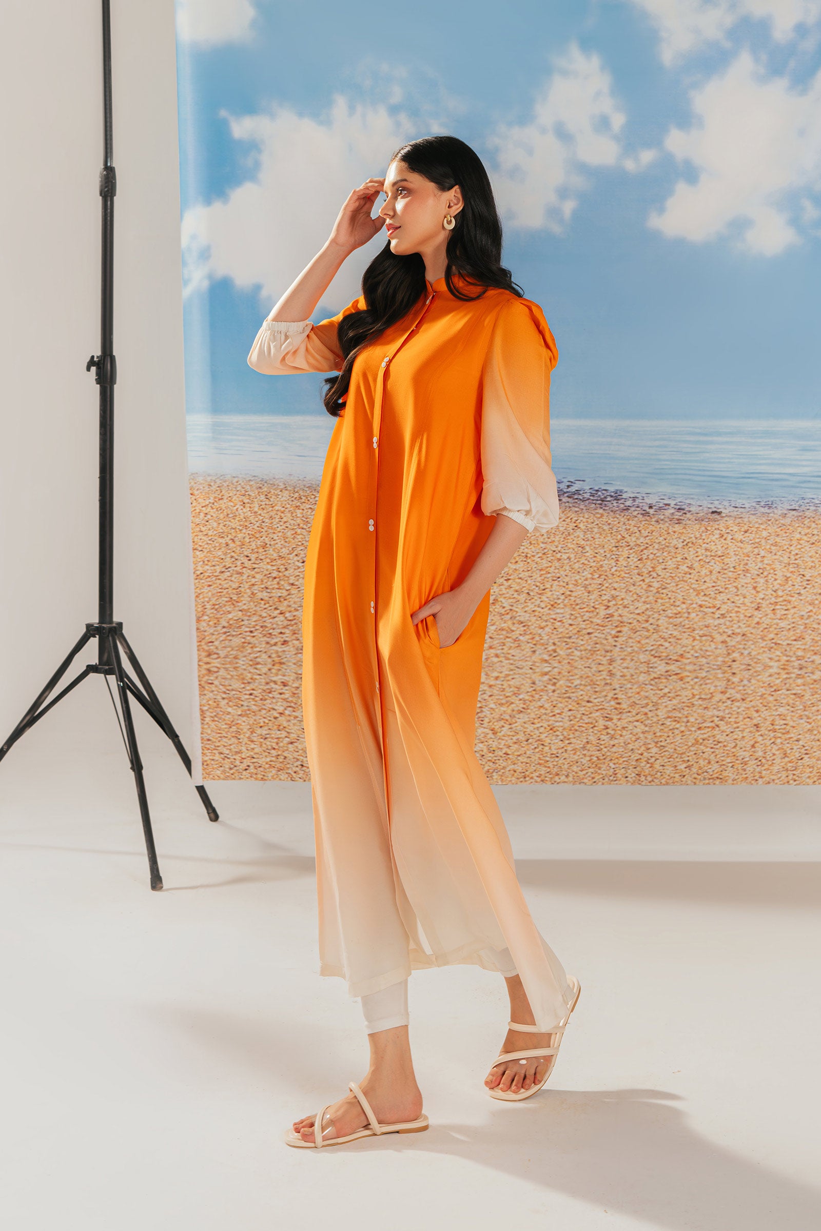 Embroidered Arabic Lawn Tunic