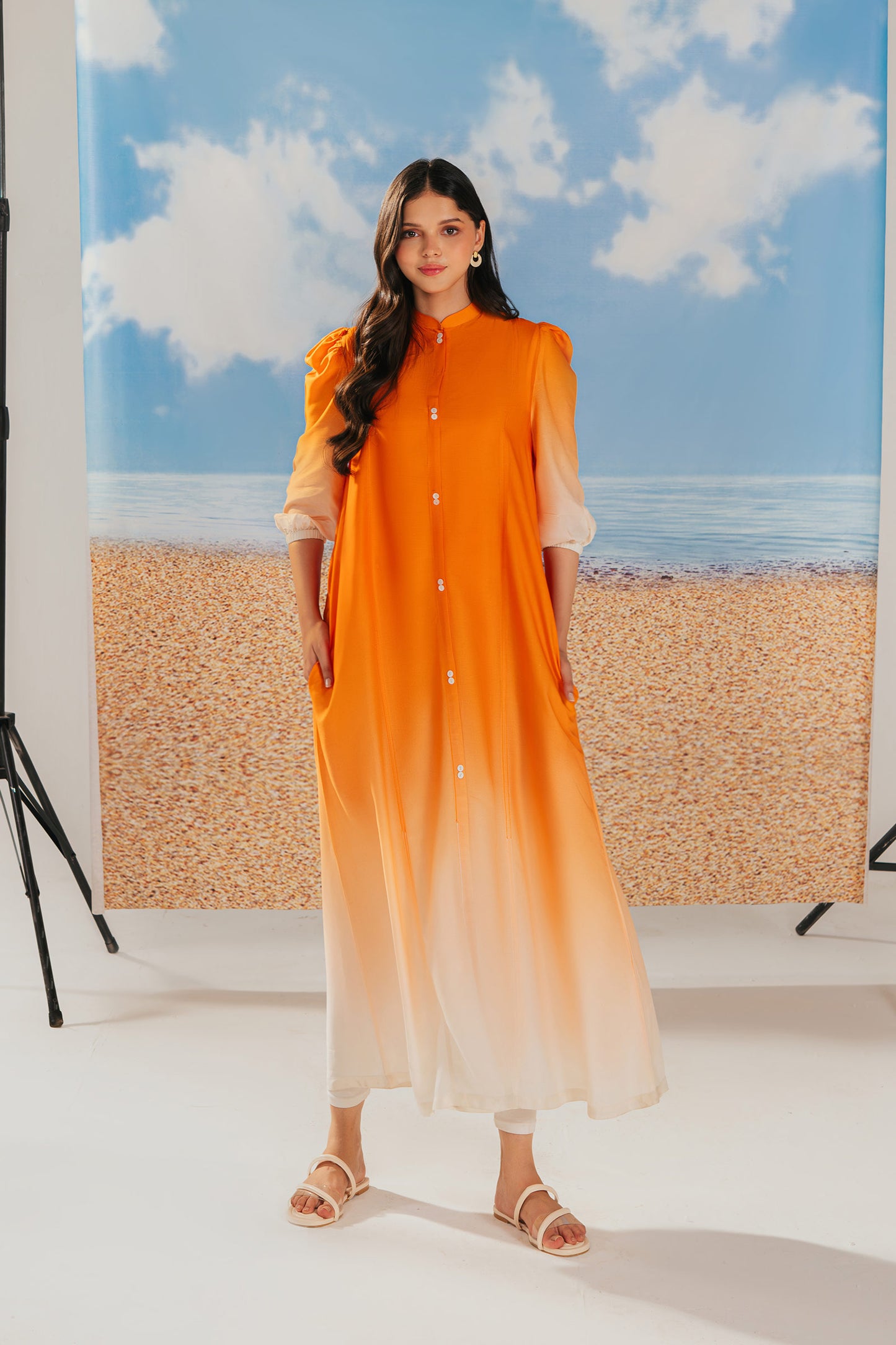 Embroidered Arabic Lawn Tunic