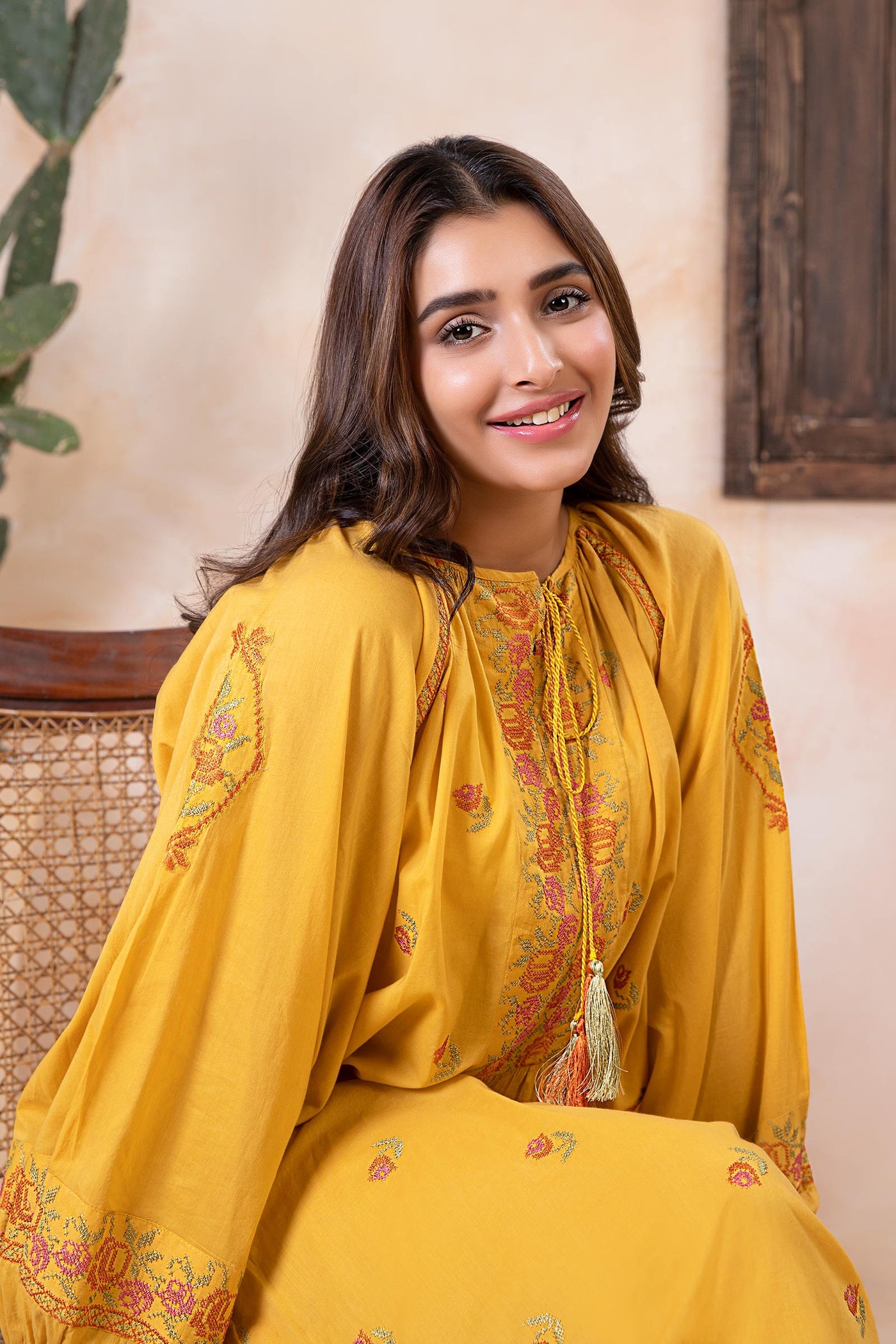 Embroidered Arabic Lawn Tunic