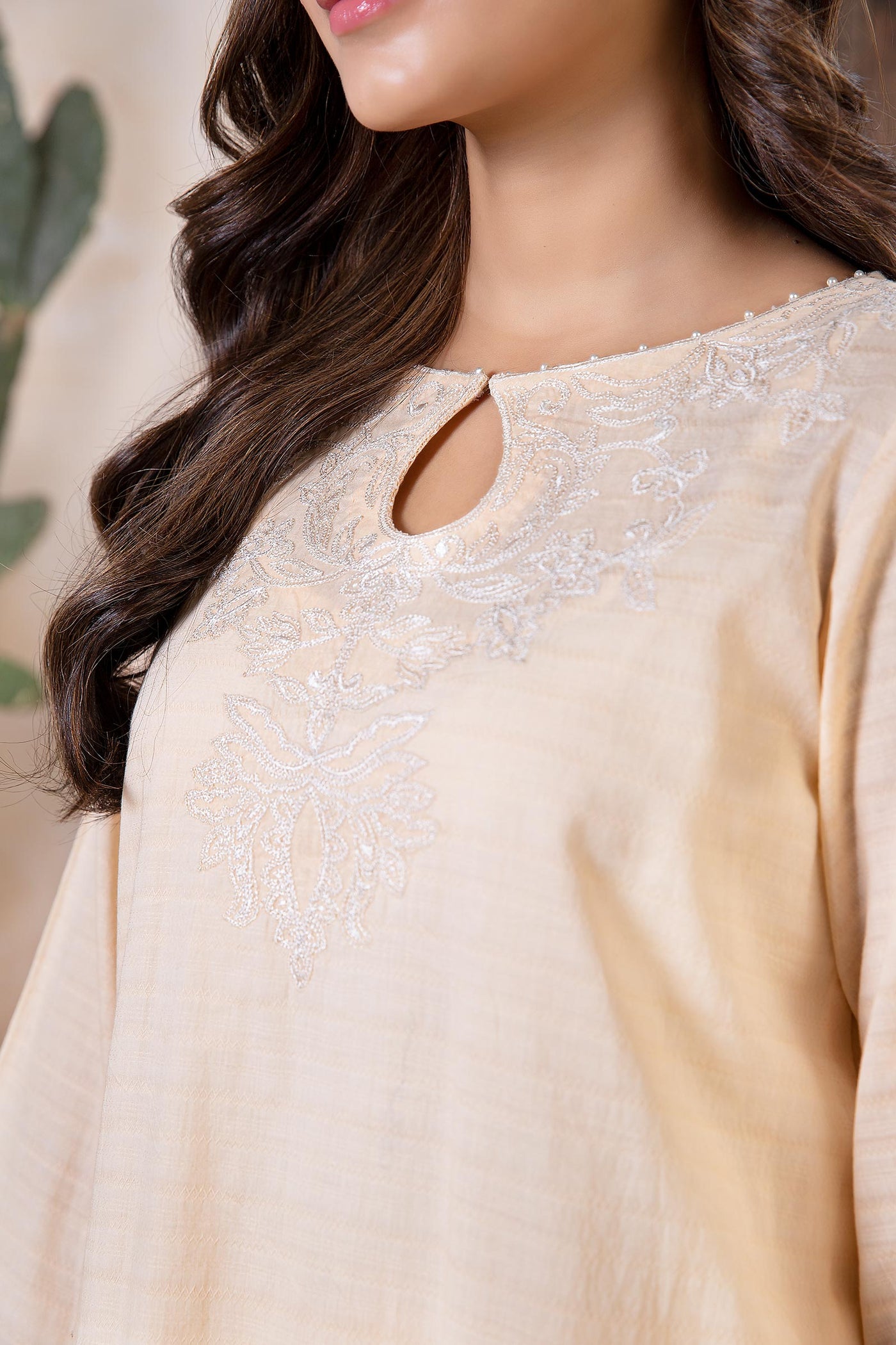 2 Piece Embroidered Dobby Lawn Suit