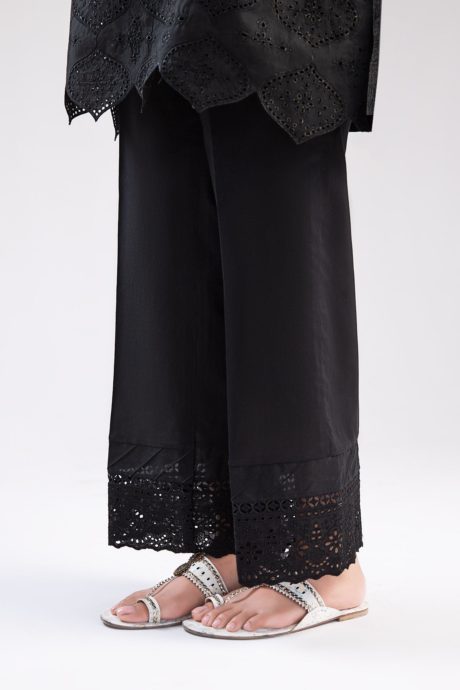Cambric Wide Leg Trousers
