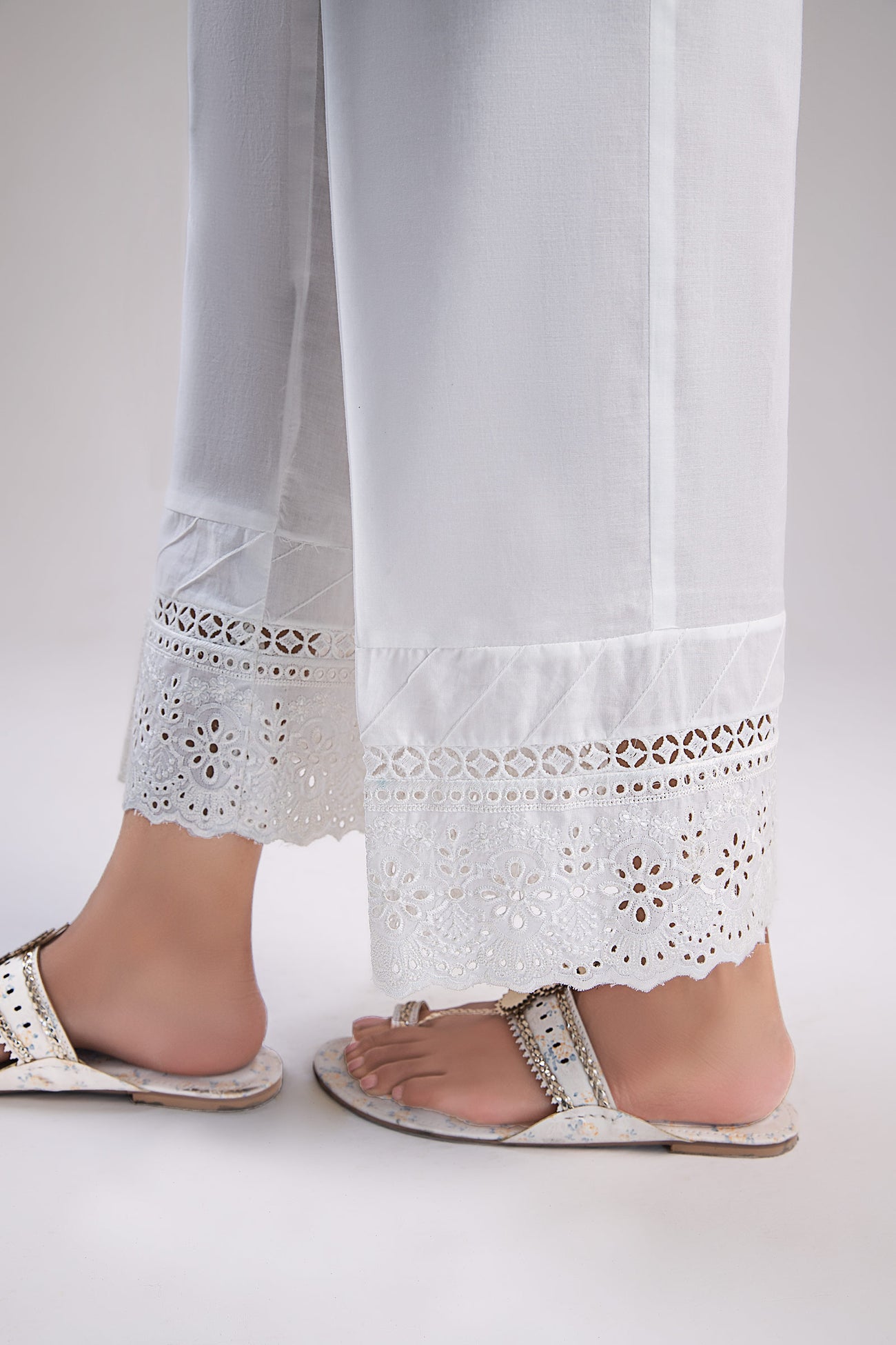 Cambric Wide Leg Trousers