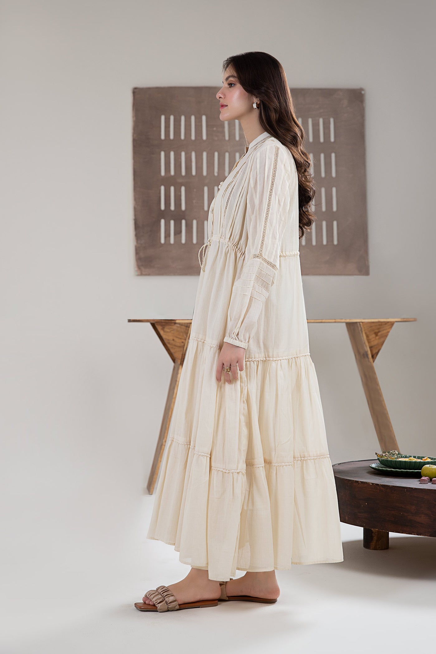 Solid Dobby Lawn Dress