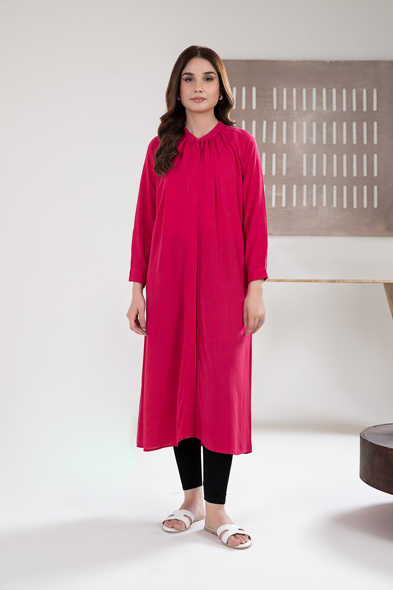 Solid Arabic Lawn Dress