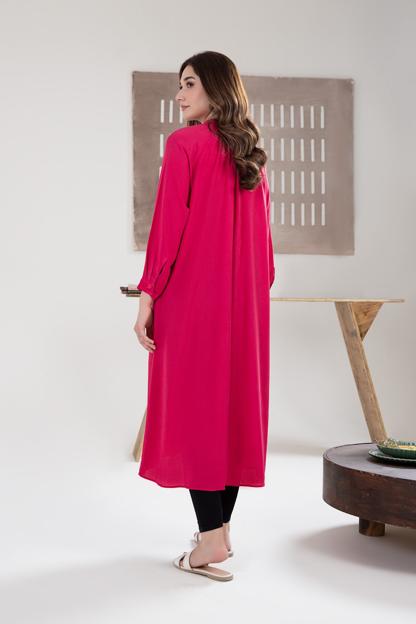 Solid Arabic Lawn Dress