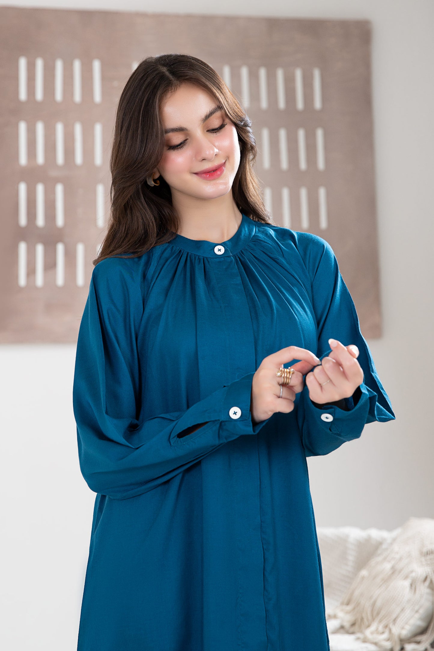 Solid Arabic Lawn Dress