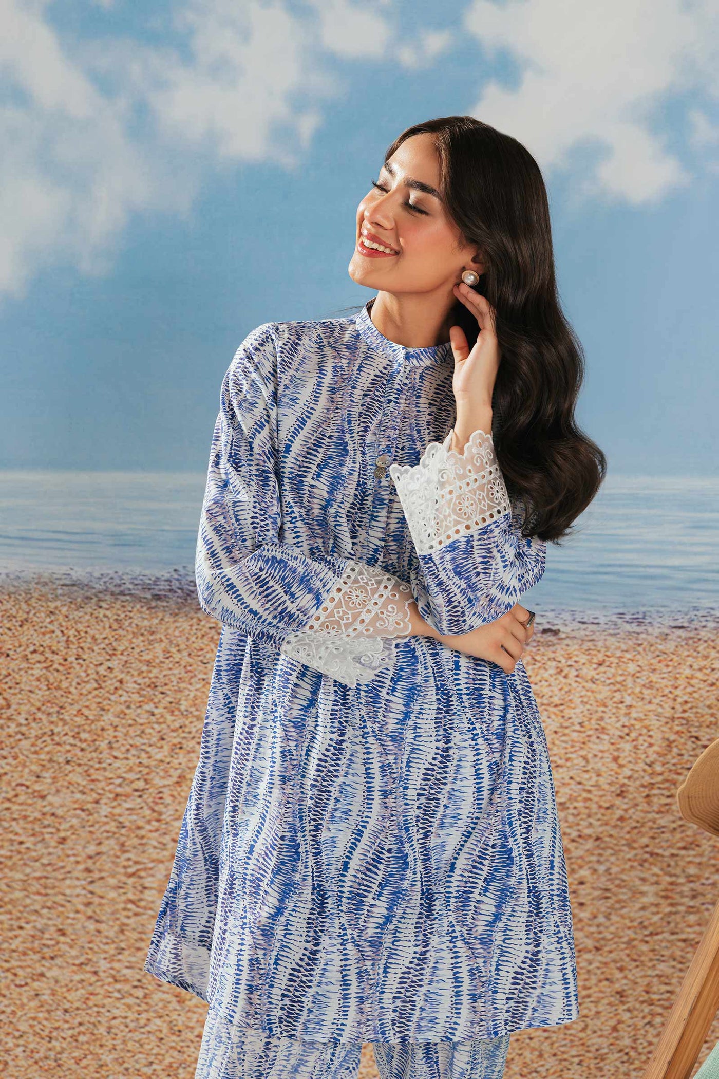 2 Piece Printed Cambric Suit