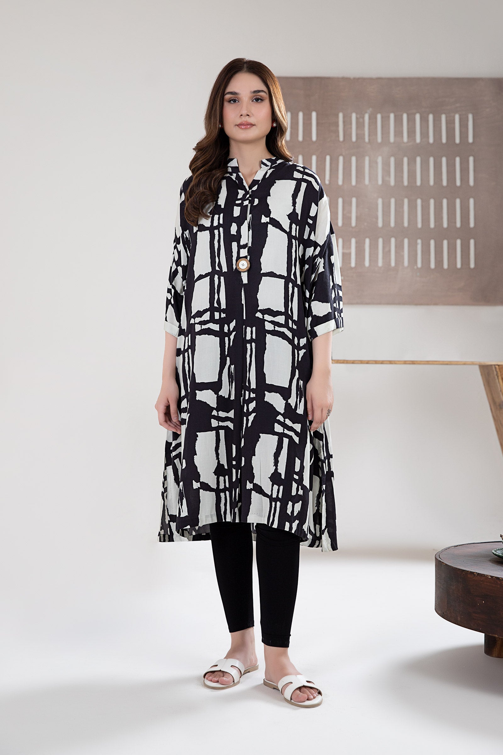 Printed Arabic Lawn Tunic