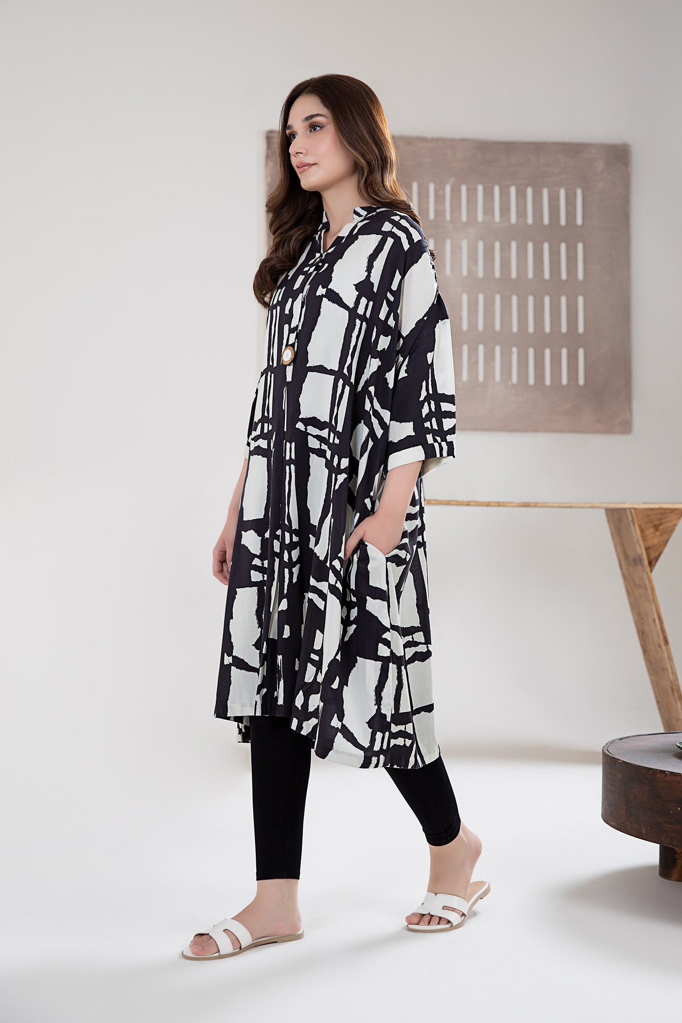 Printed Arabic Lawn Tunic