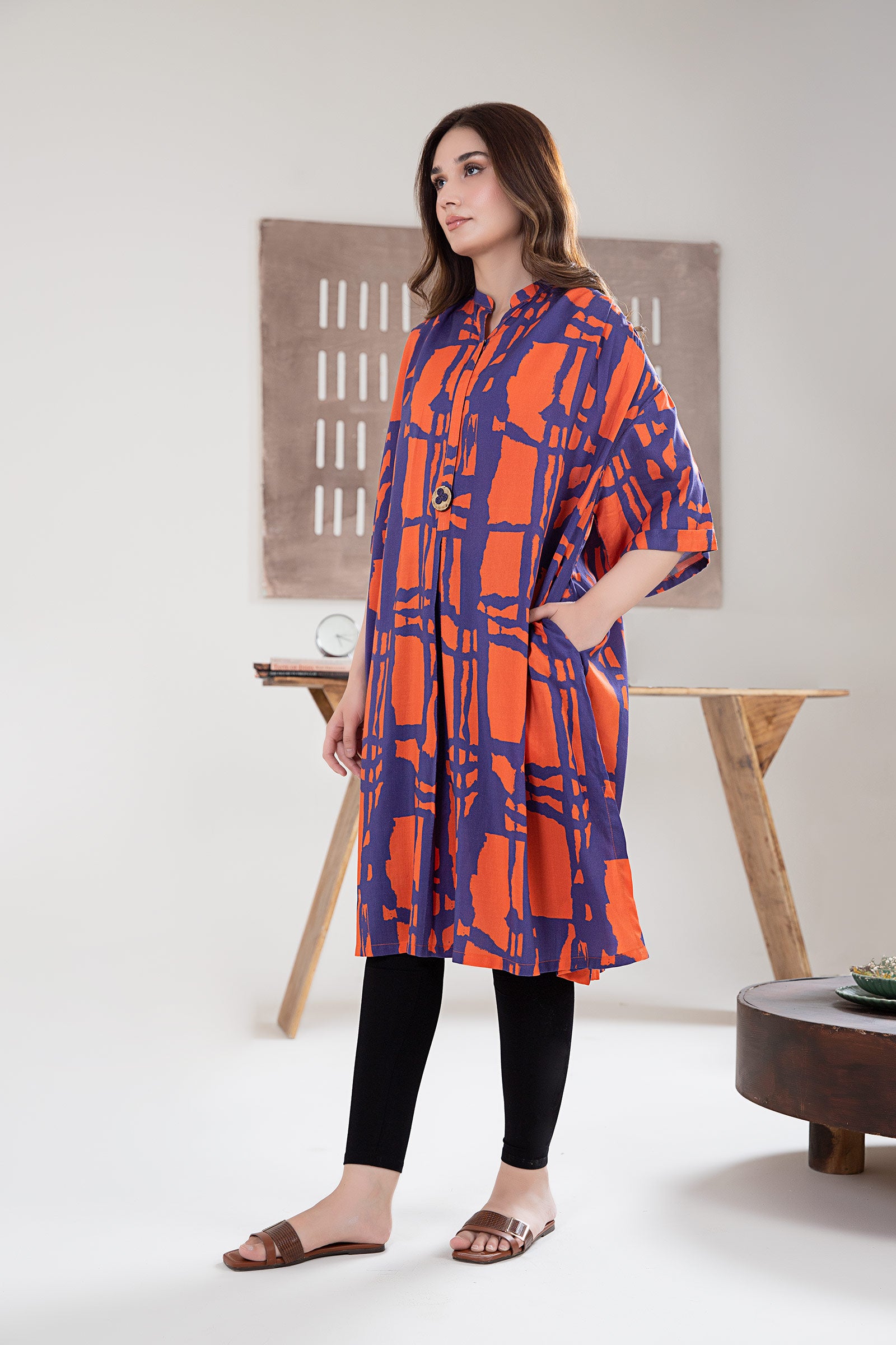 Printed Arabic Lawn Tunic