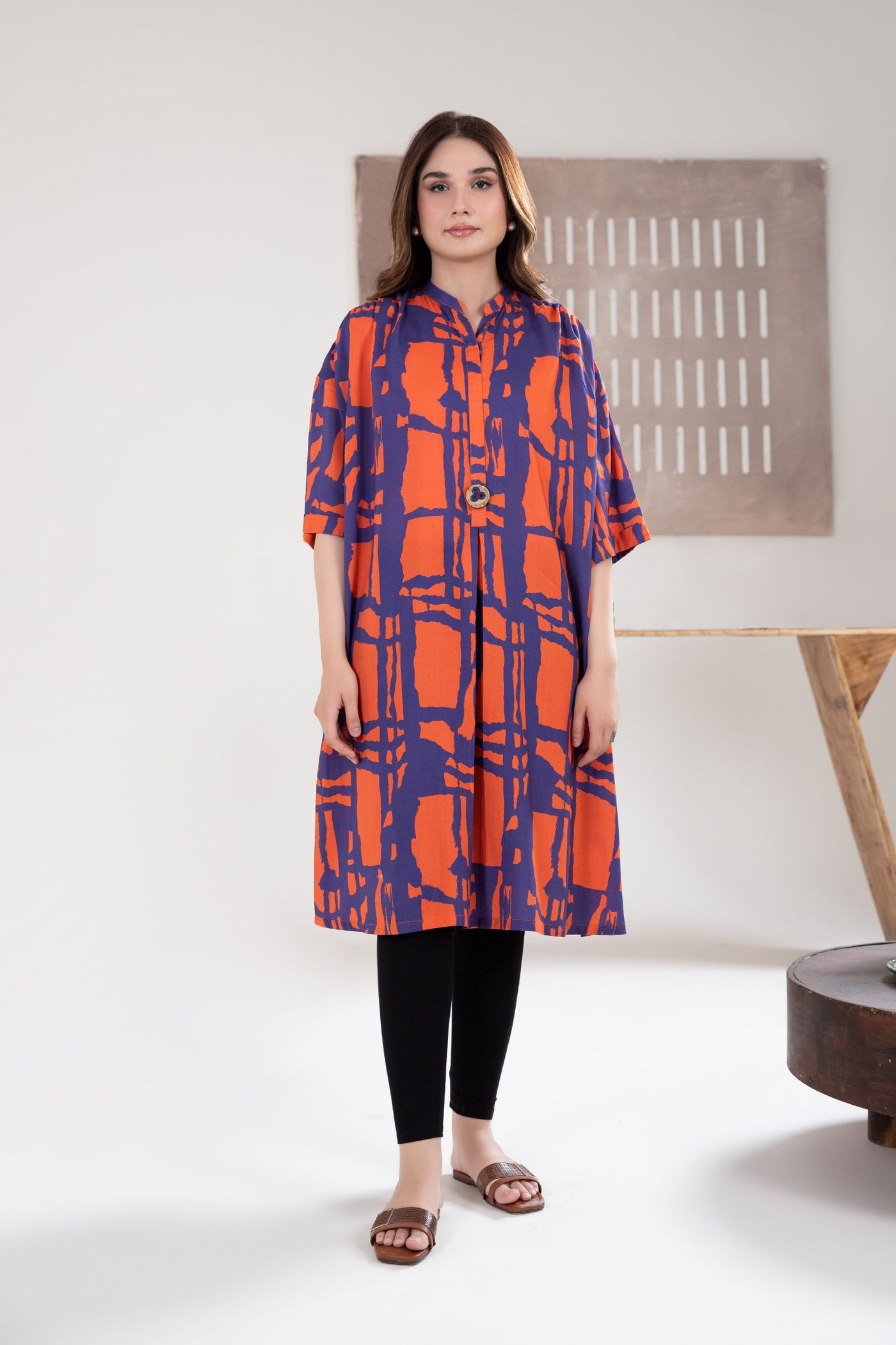 Printed Arabic Lawn Tunic