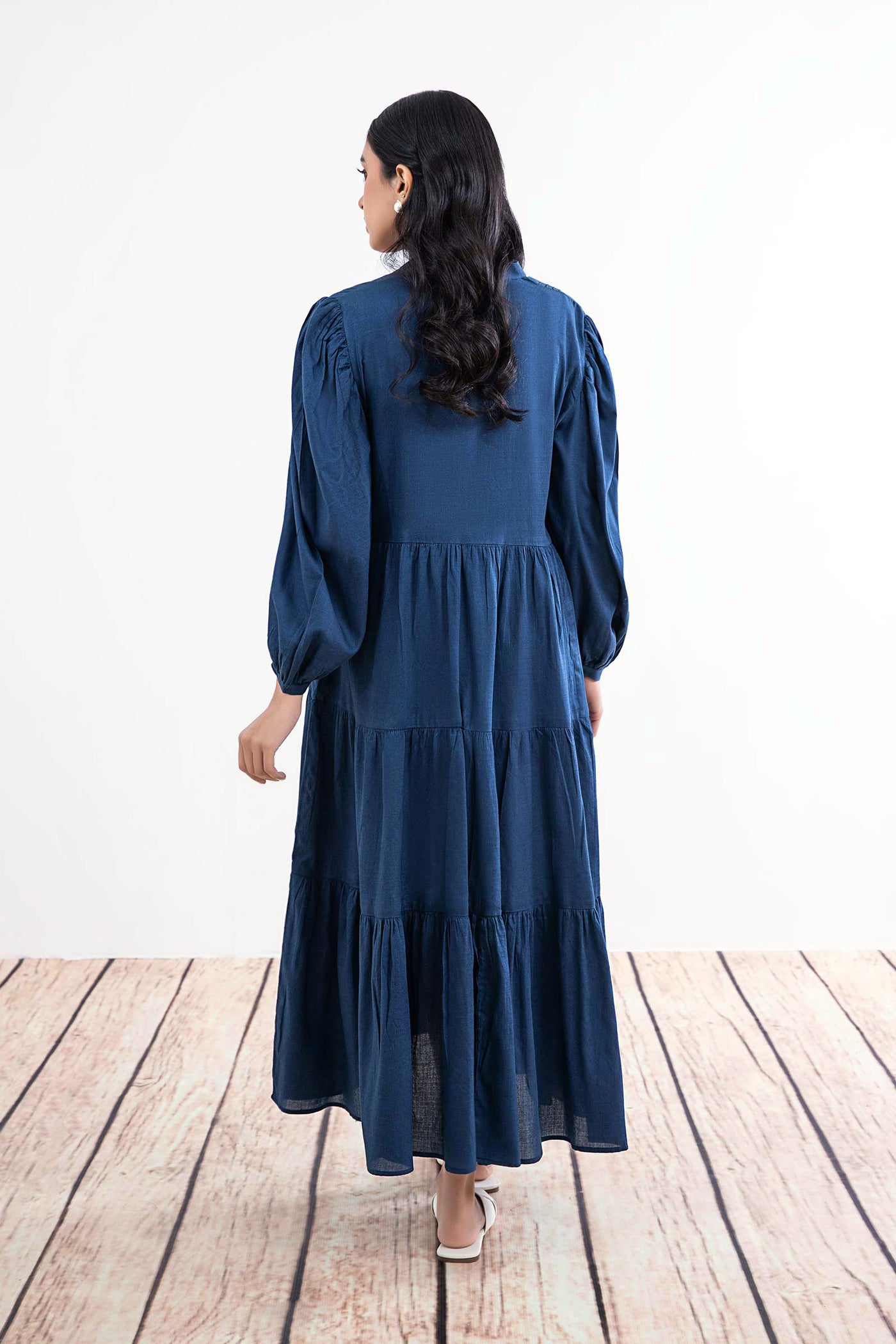 Dyed Dobby Lawn Dress