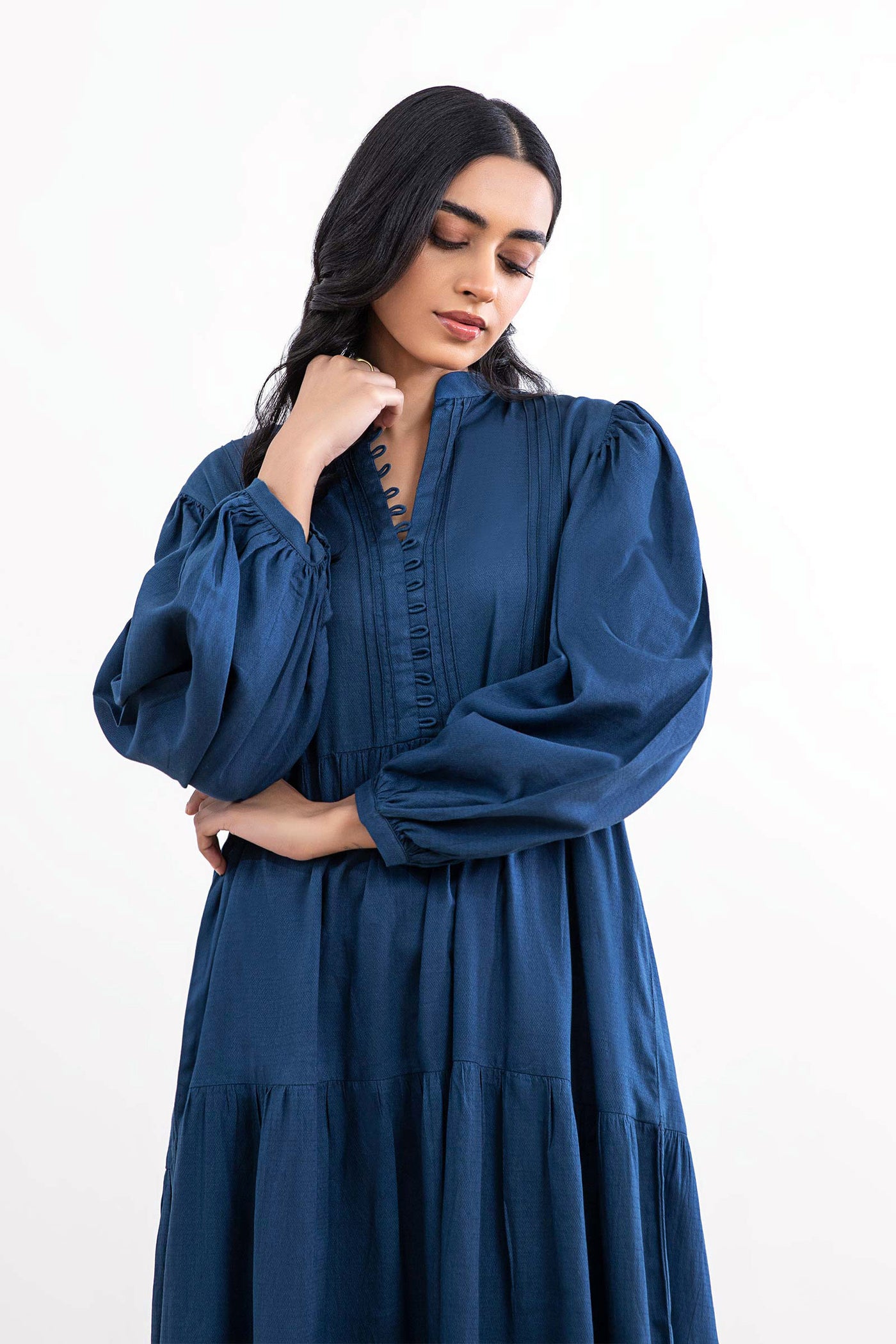 Dyed Dobby Lawn Dress