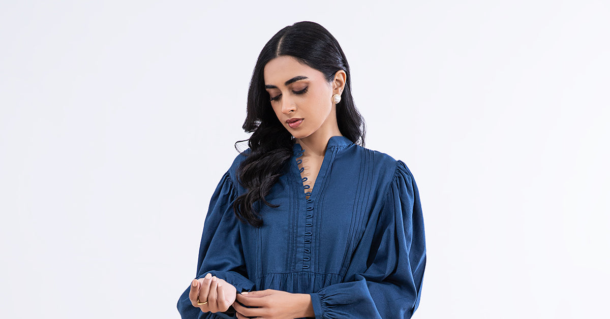 Dyed Dobby Lawn Dress