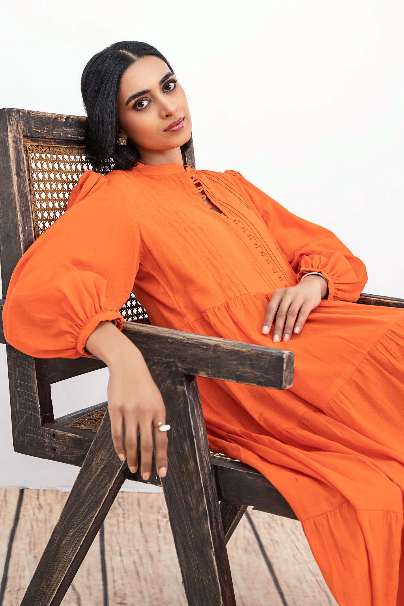 Dyed Dobby Lawn Dress