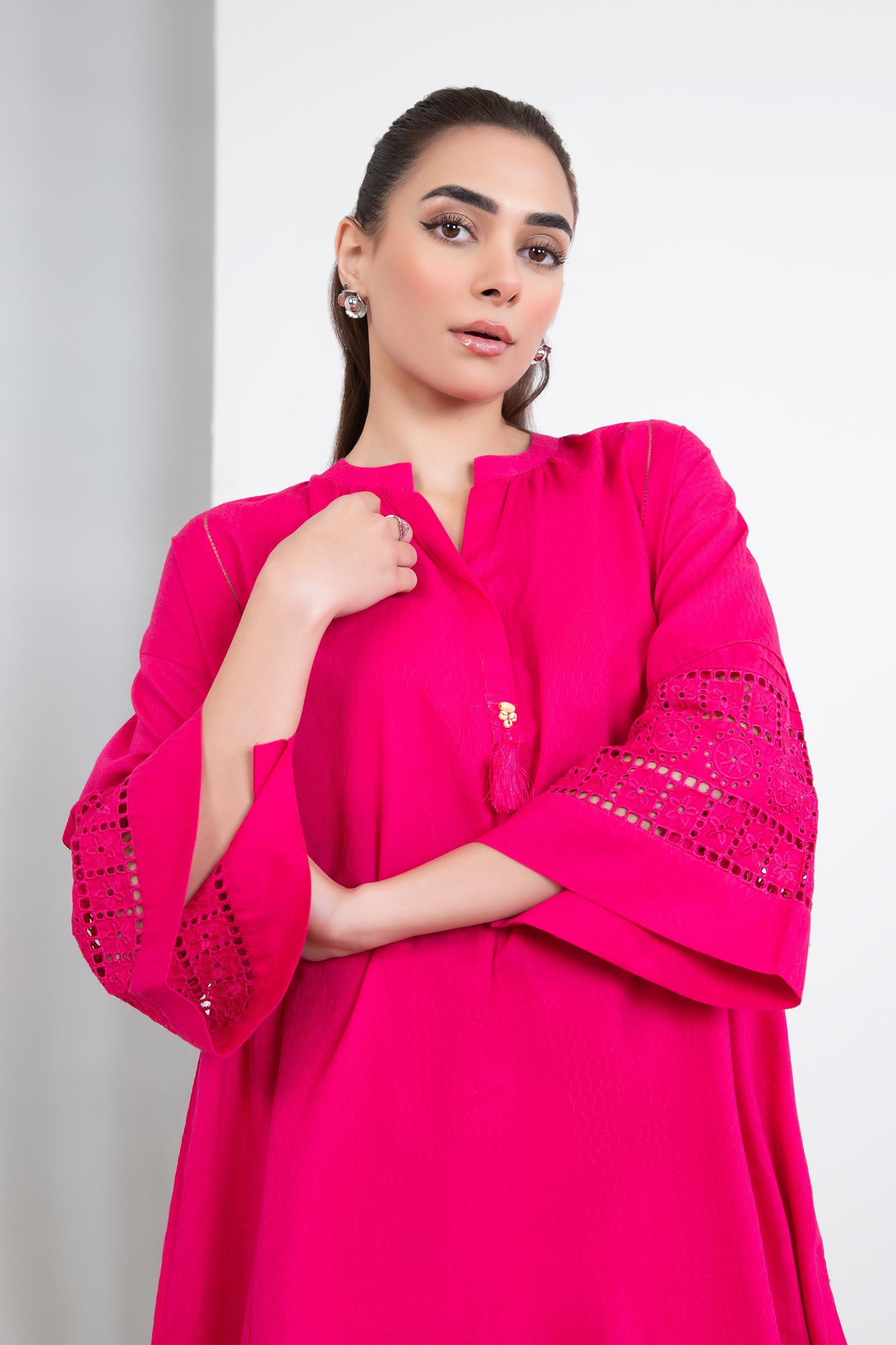 2 Piece Dyed Dobby Lawn Suit