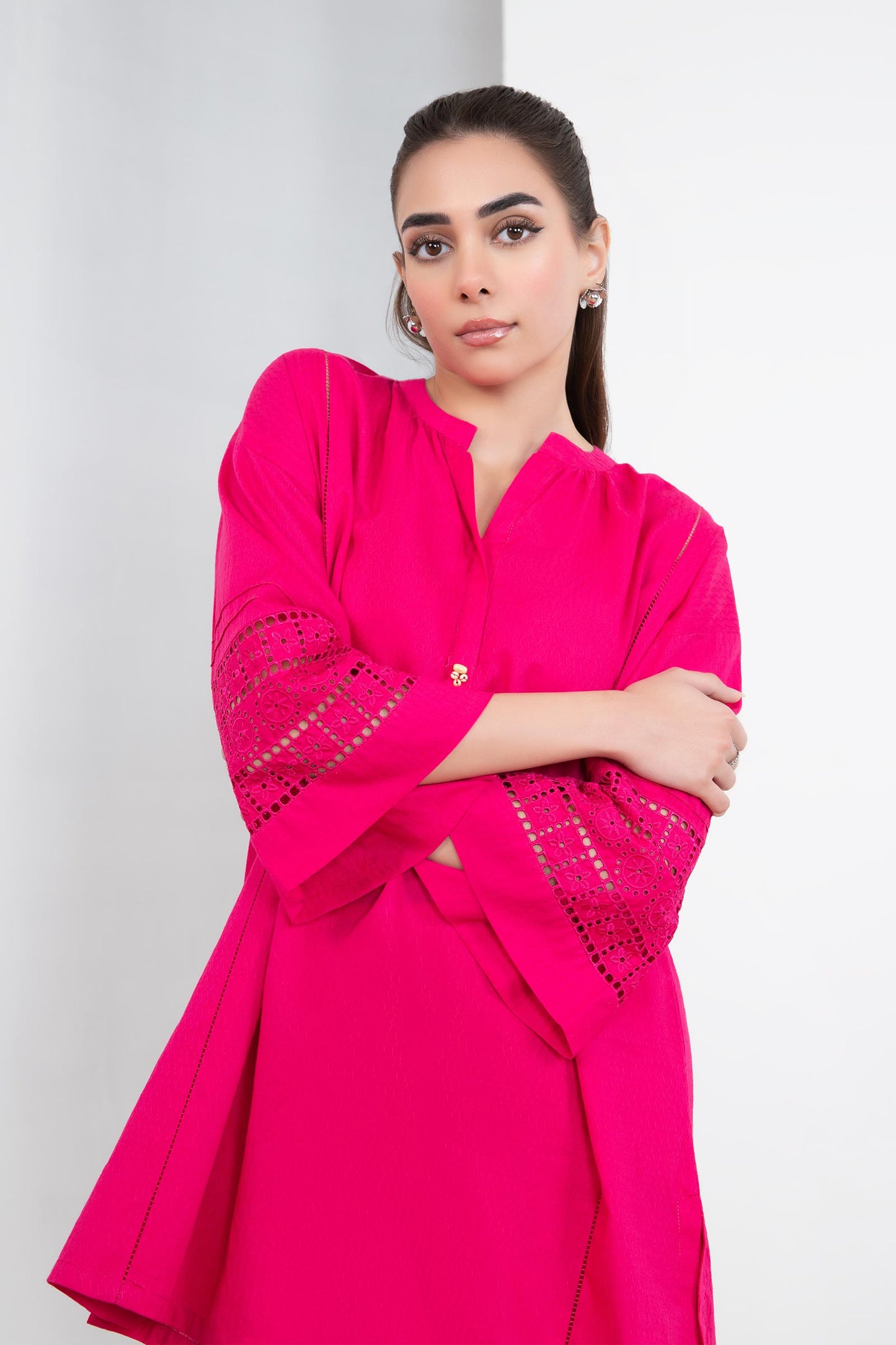 2 Piece Dyed Dobby Lawn Suit