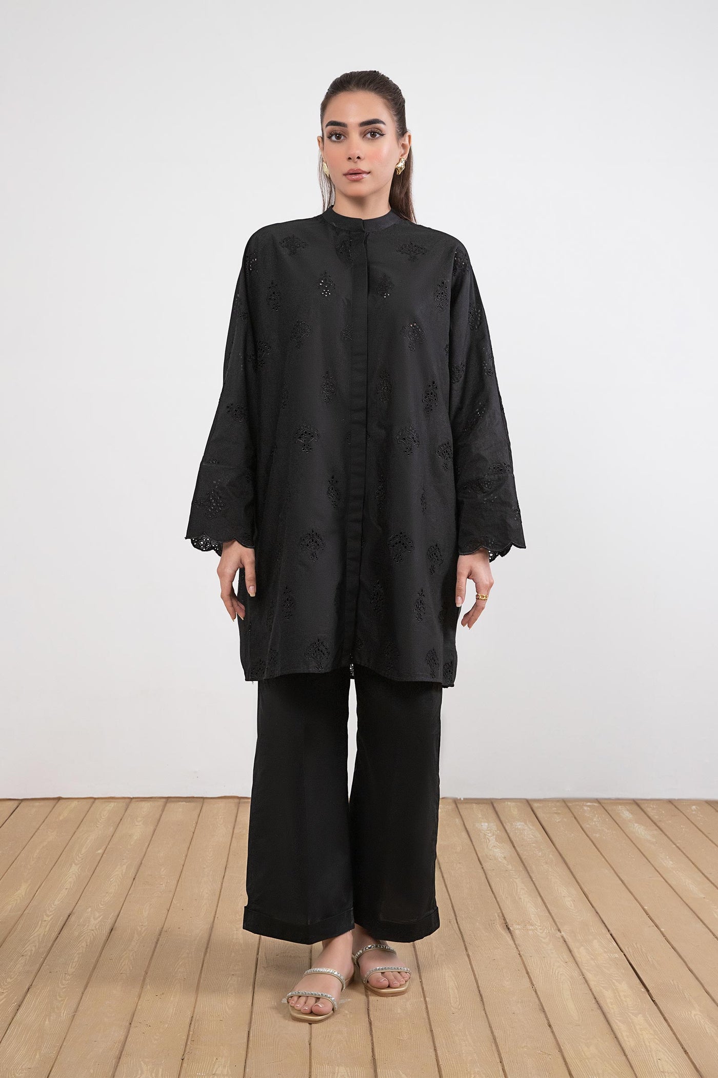 Embroidered Cambric Co-Ord Set | MB-EF24-160