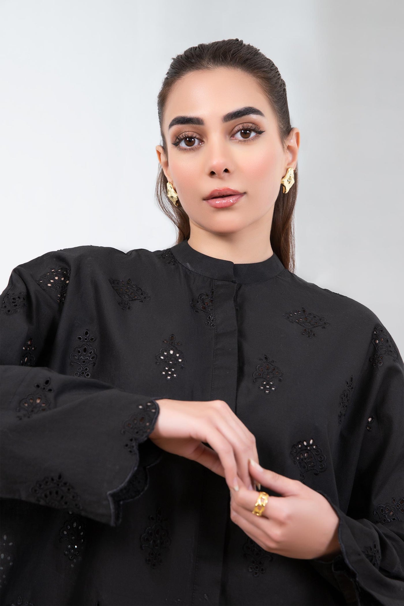 Embroidered Cambric Co-Ord Set | MB-EF24-160