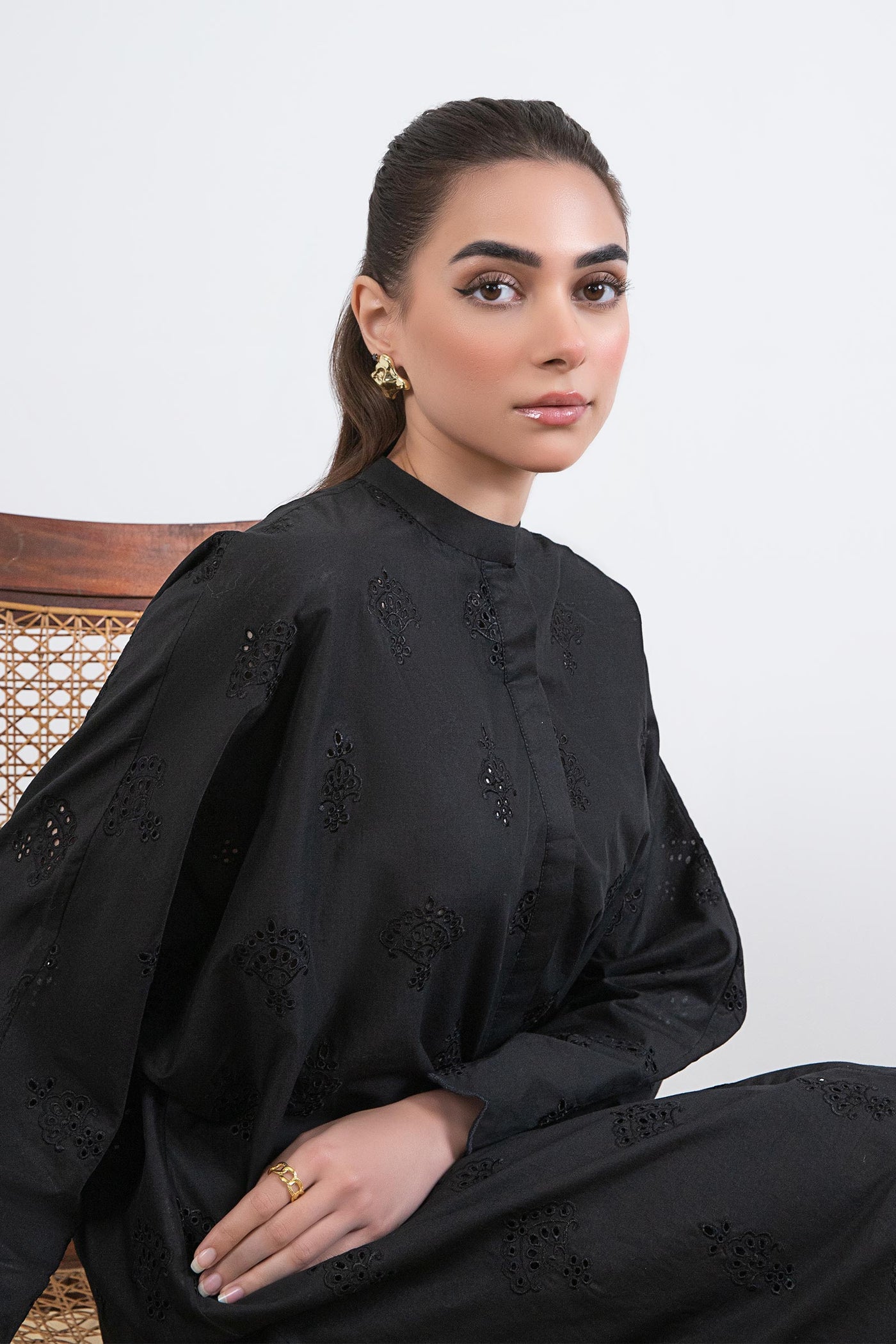 Embroidered Cambric Co-Ord Set | MB-EF24-160