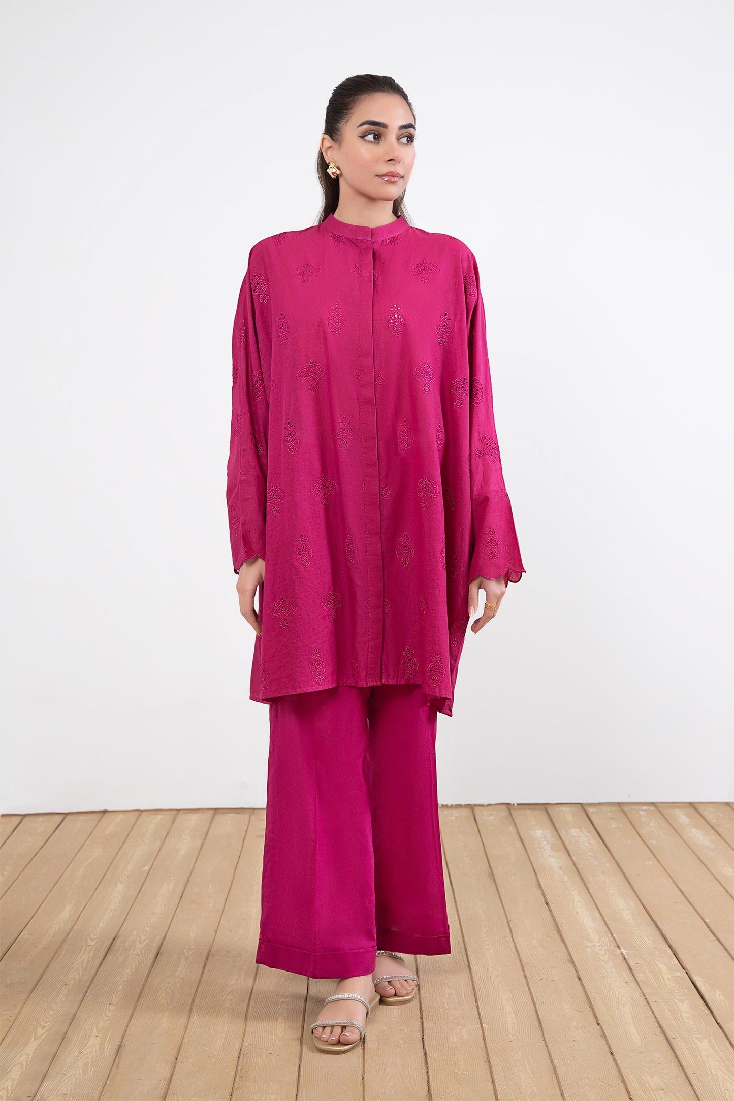 Embroidered Cambric Co-Ord Set