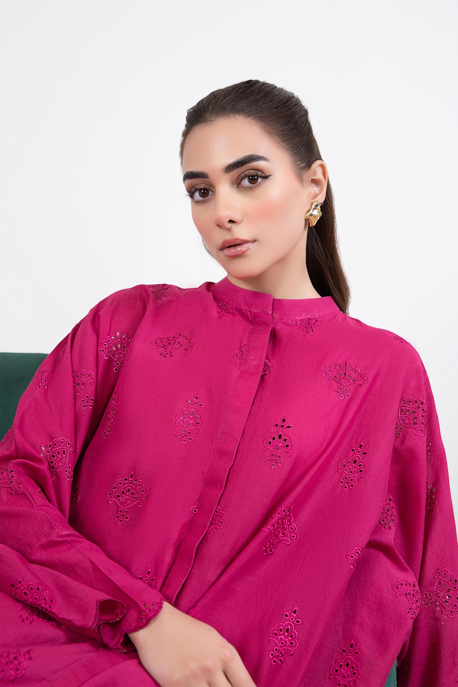 Embroidered Cambric Co-Ord Set