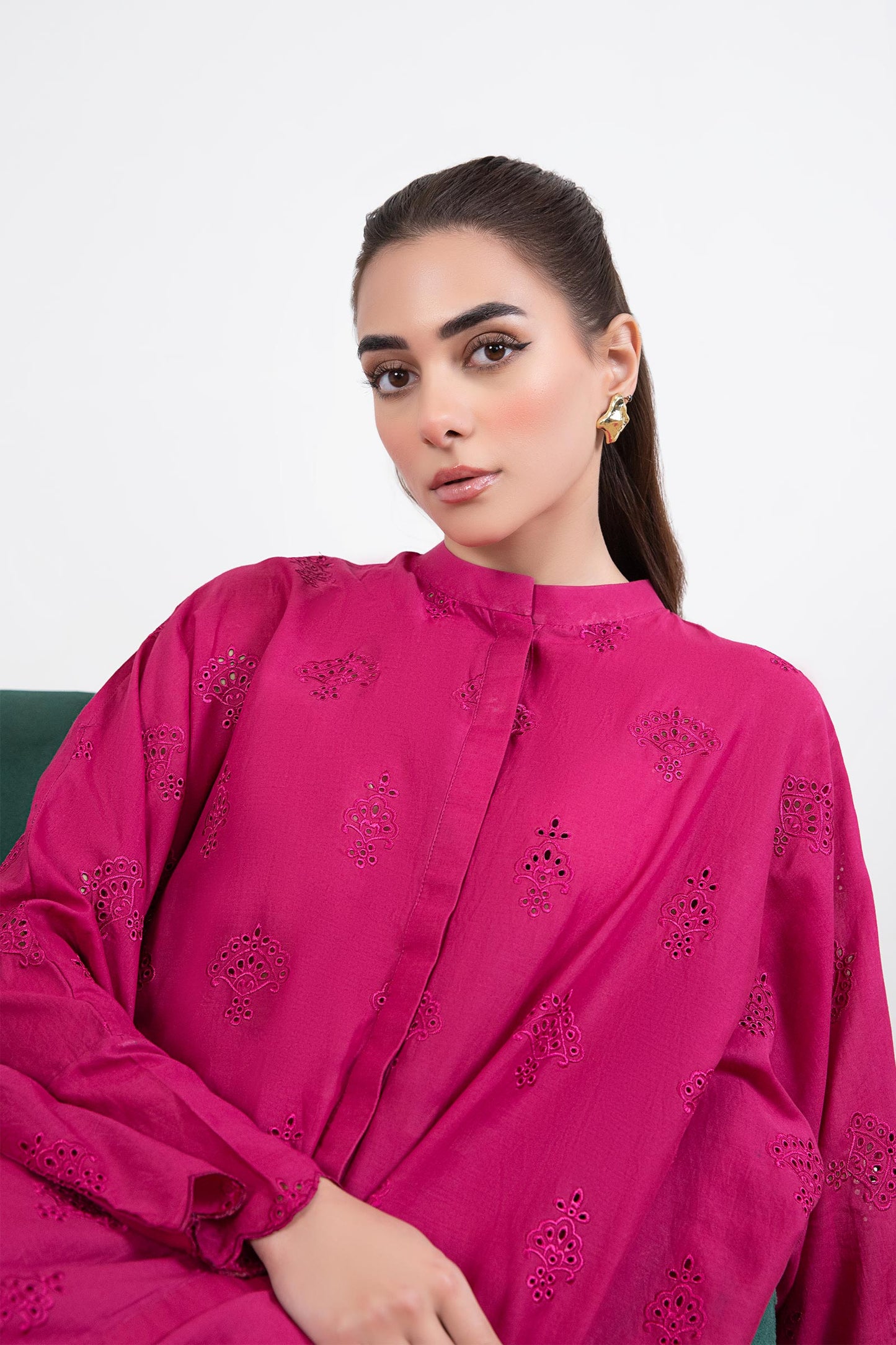 Embroidered Cambric Co-Ord Set