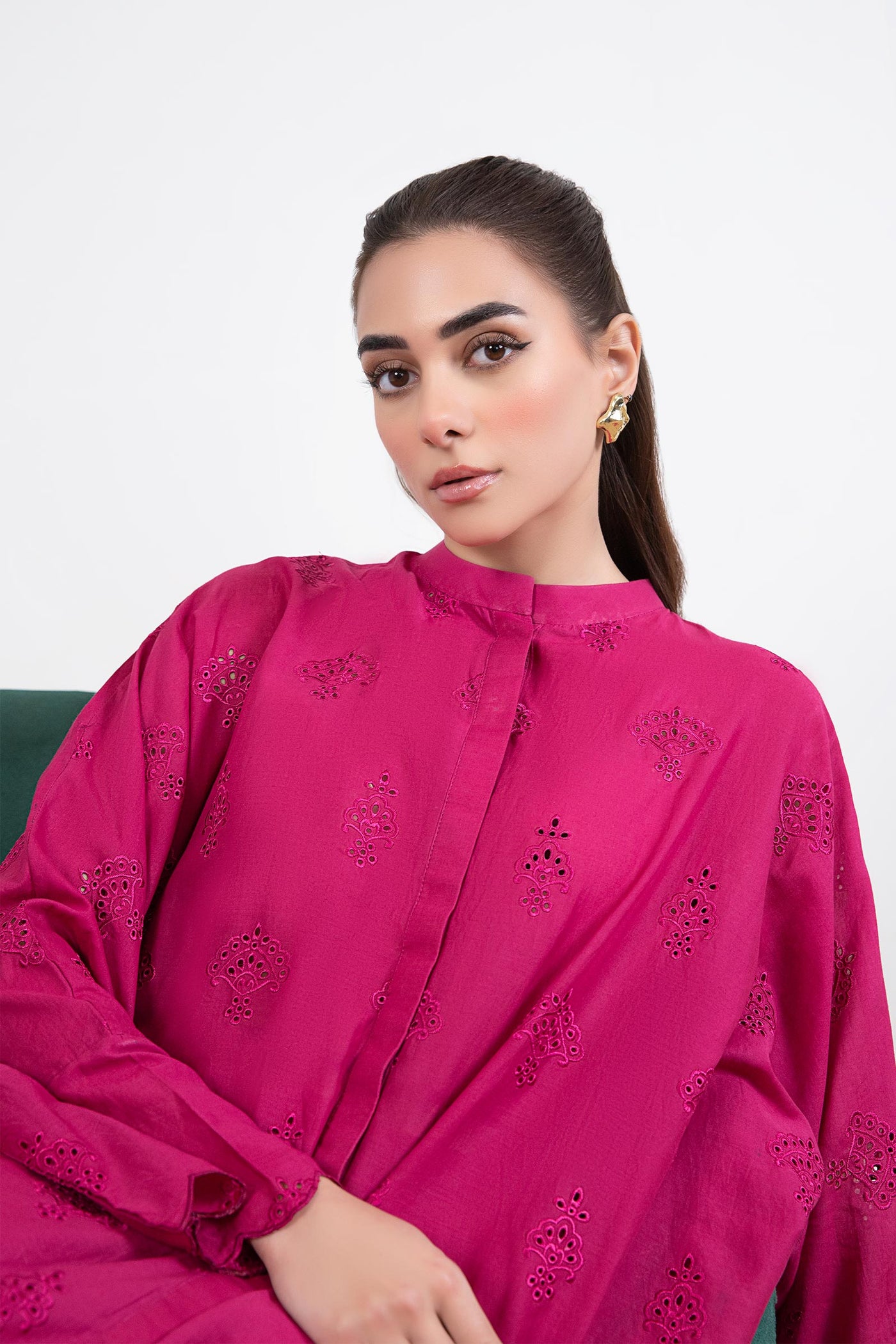 Embroidered Cambric Co-Ord Set