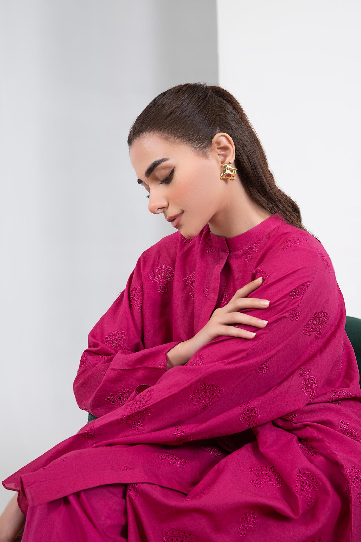 Embroidered Cambric Co-Ord Set