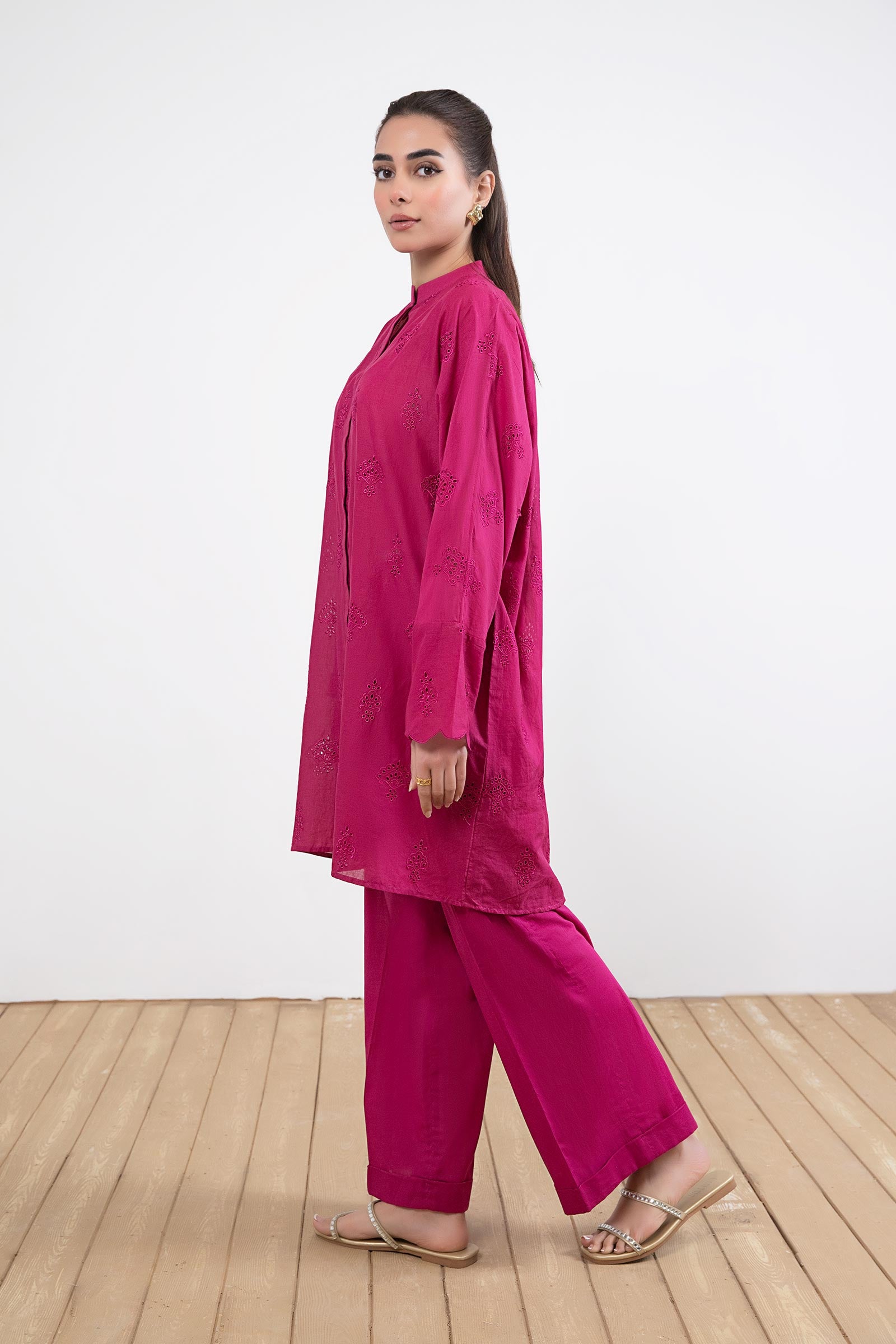 Embroidered Cambric Co-Ord Set