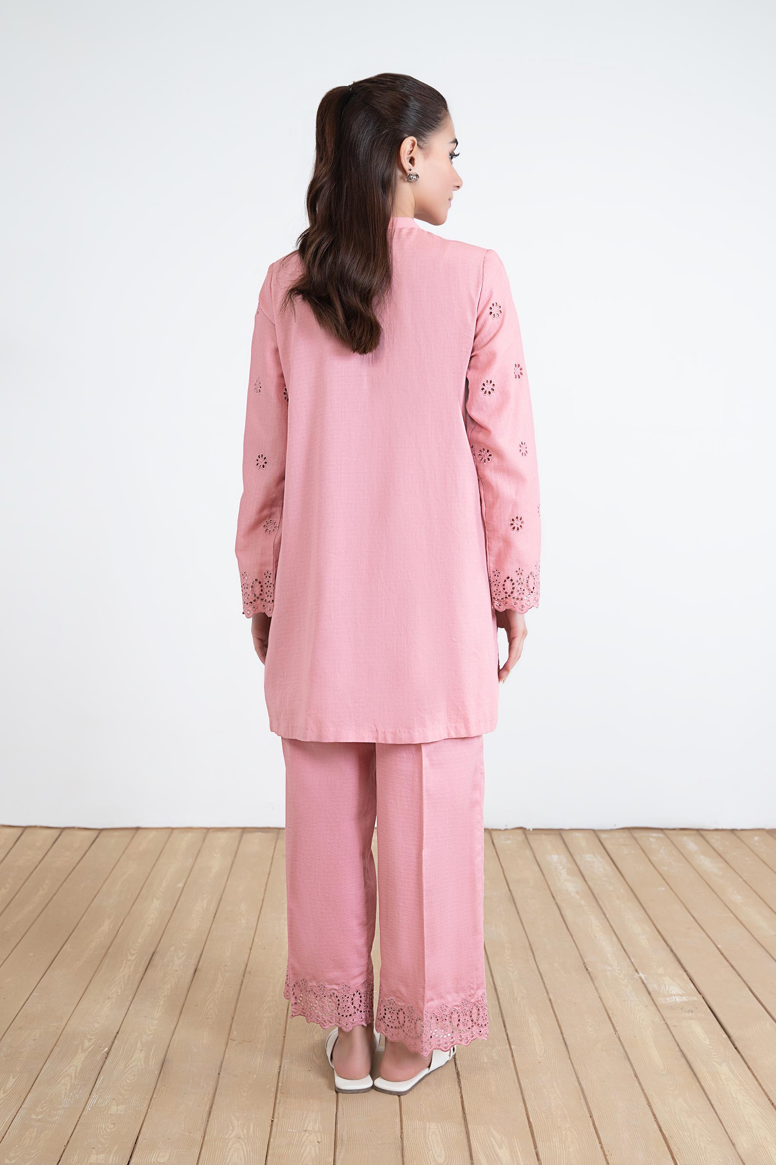 Embroidered Dobby Lawn Co-Ord Set