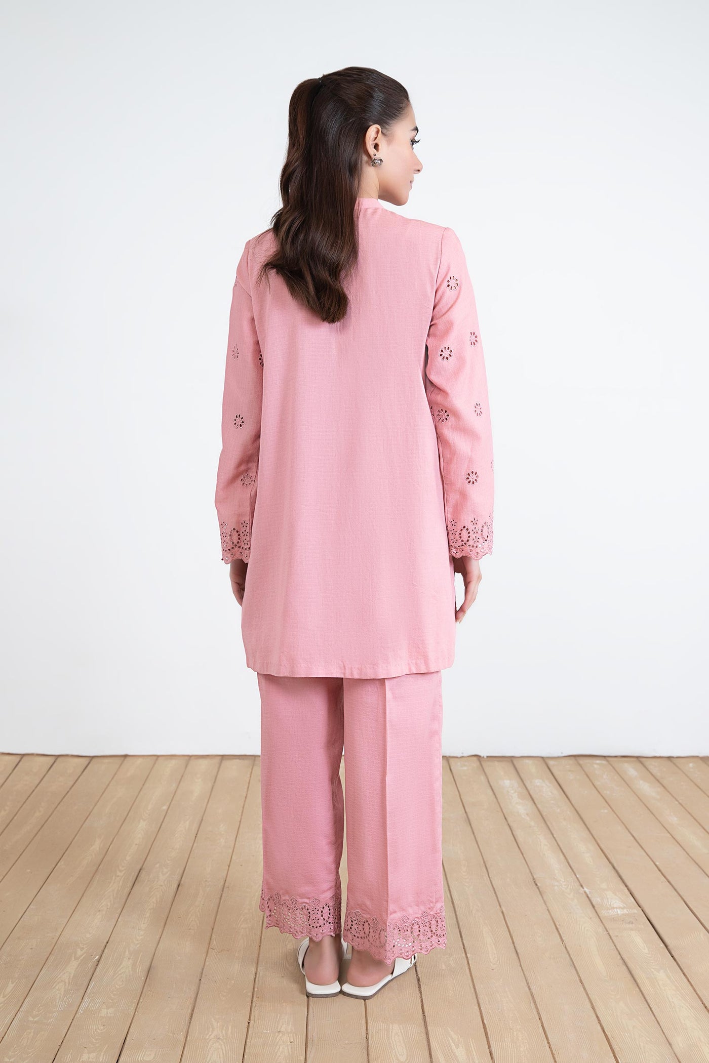 Embroidered Dobby Lawn Co-Ord Set