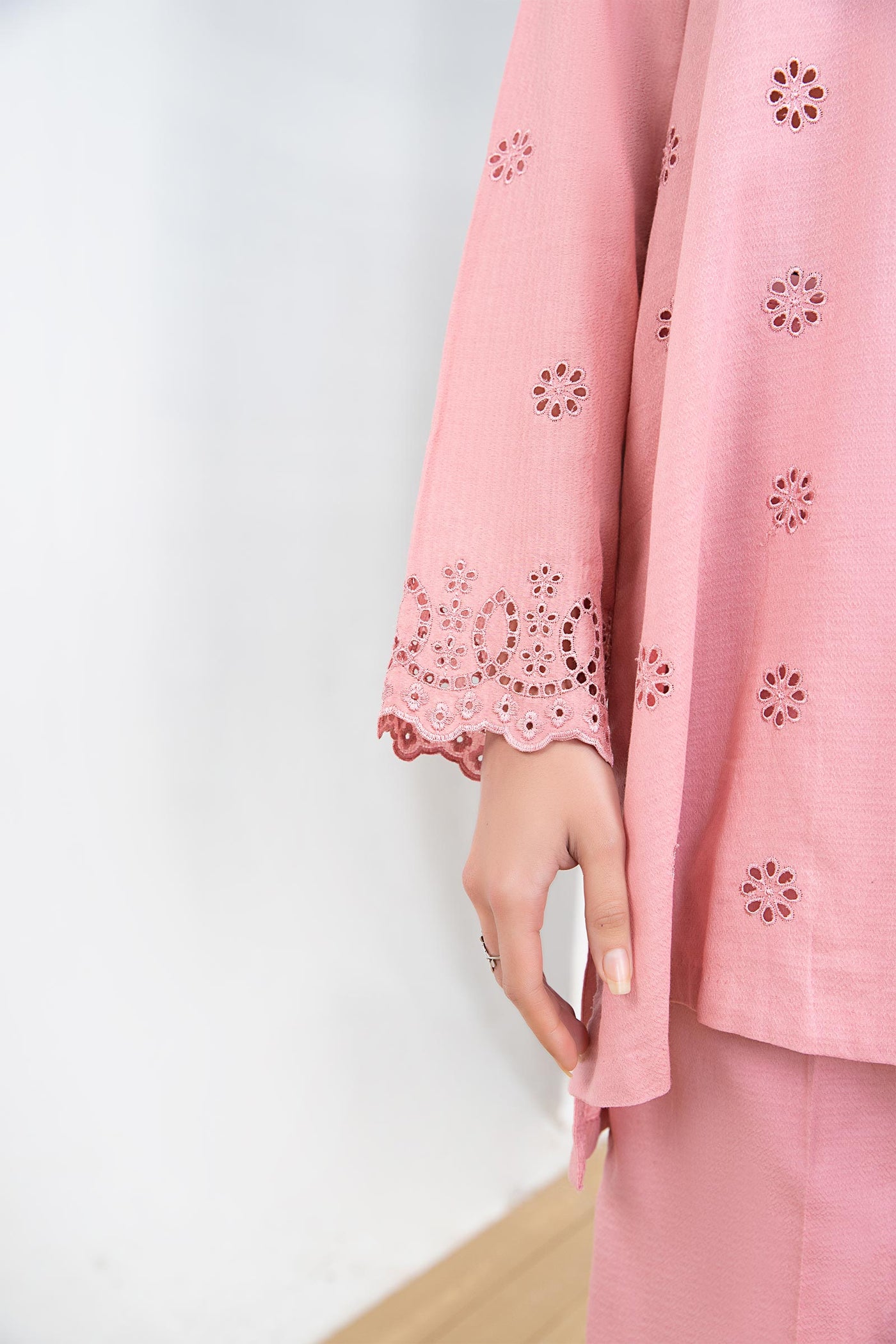 Embroidered Dobby Lawn Co-Ord Set