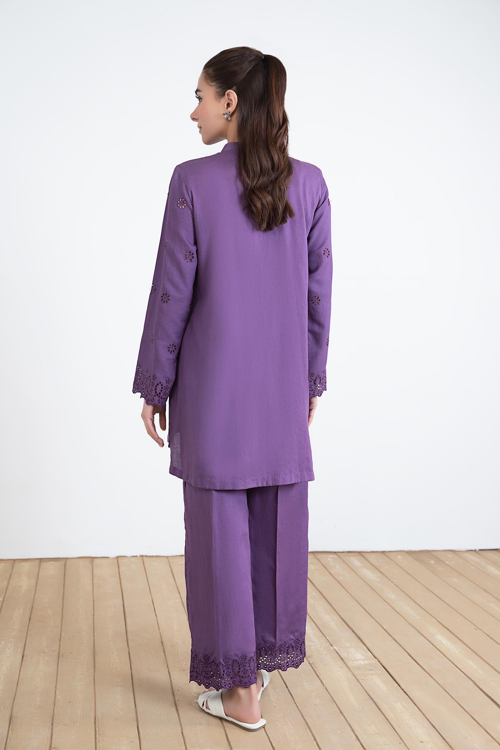 Embroidered Dobby Lawn Co-Ord Set