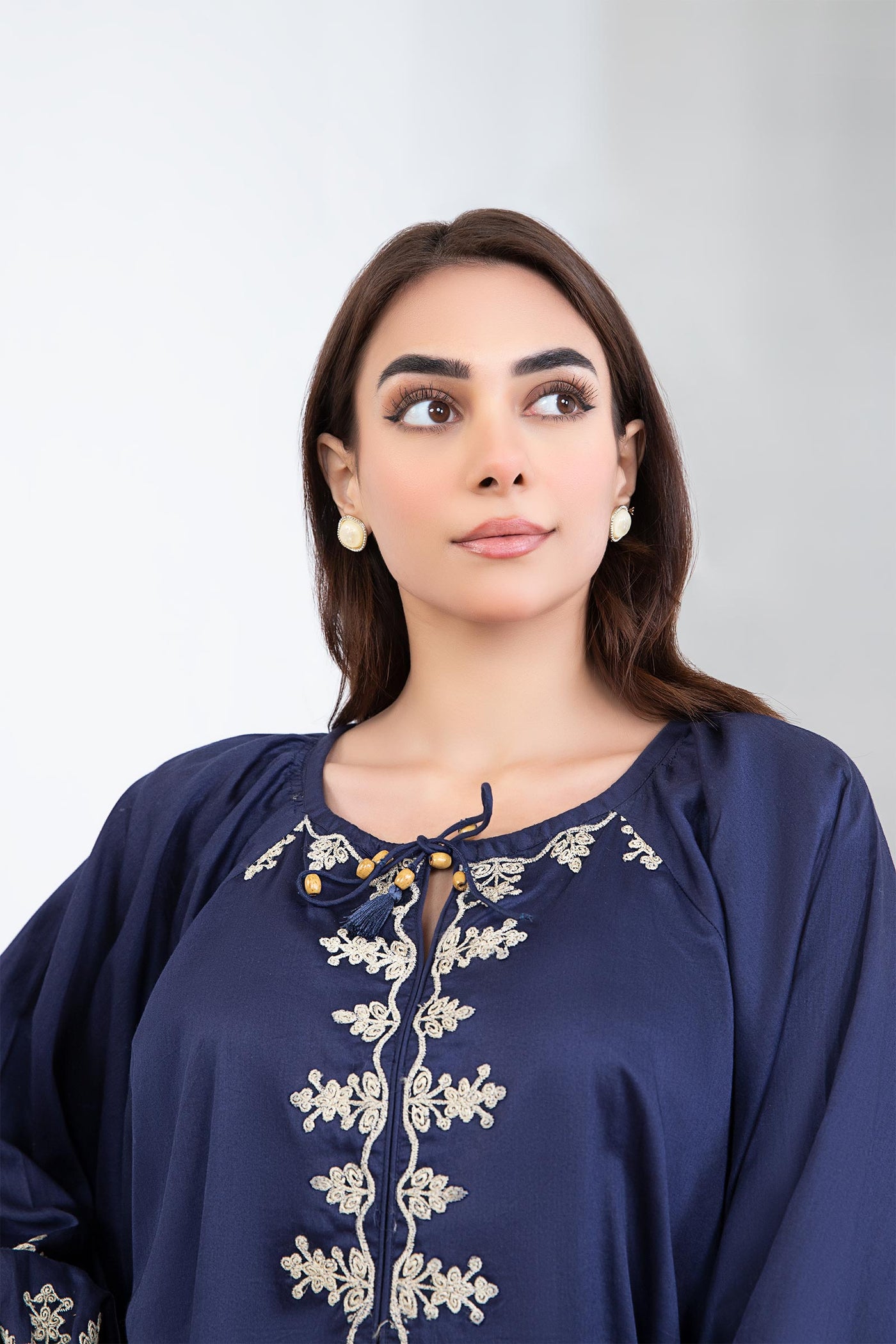 Embroidered Arabic Lawn Tunic Dress
