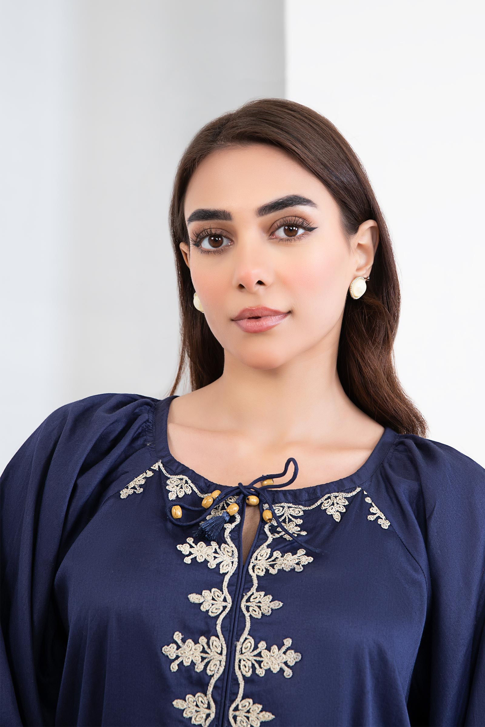 Embroidered Arabic Lawn Tunic Dress