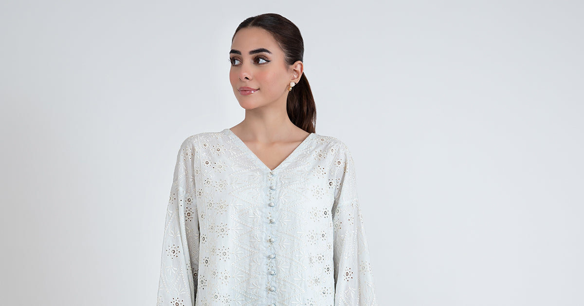 Embroidered Lawn Tunic Shirt