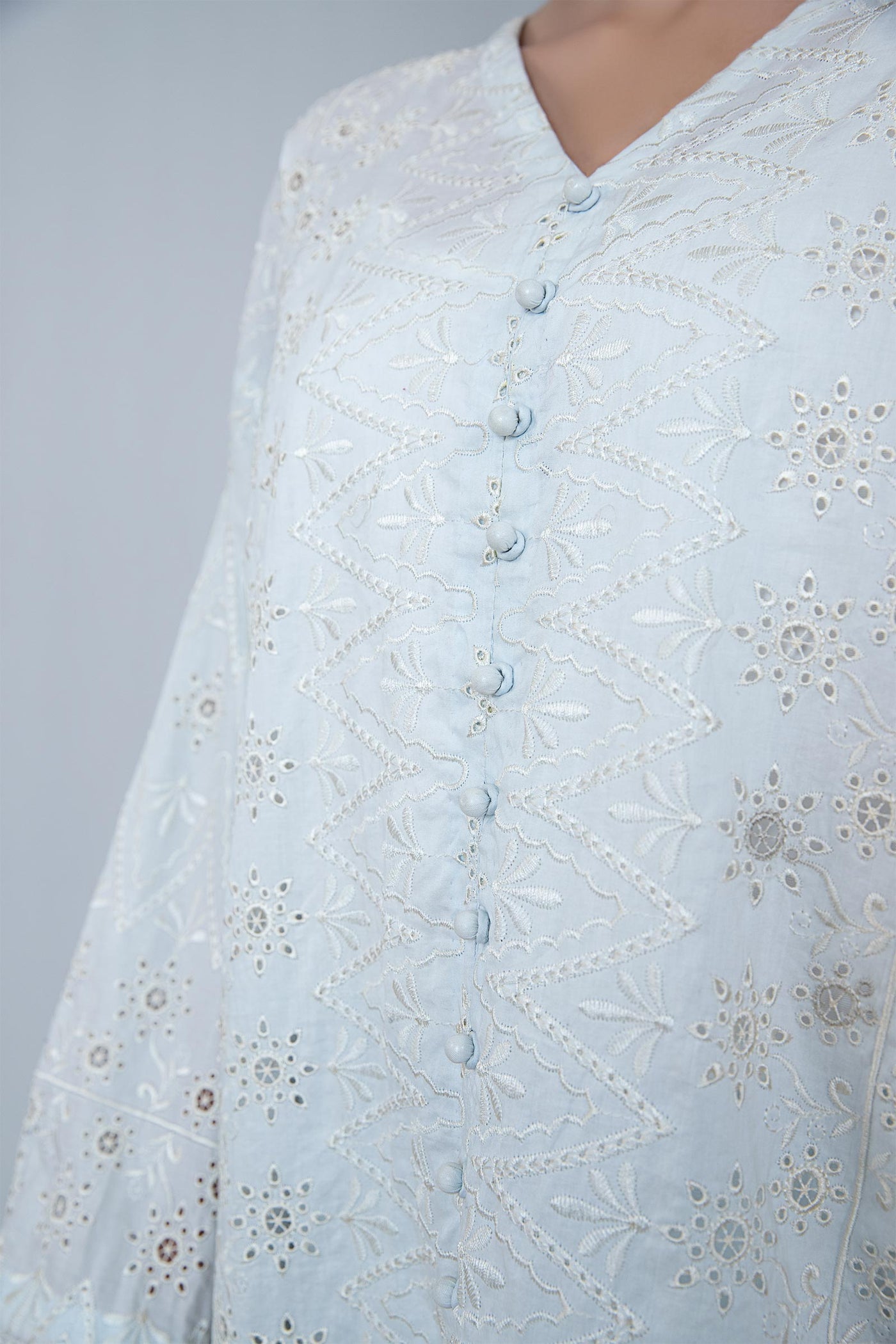 Embroidered Lawn Tunic Shirt