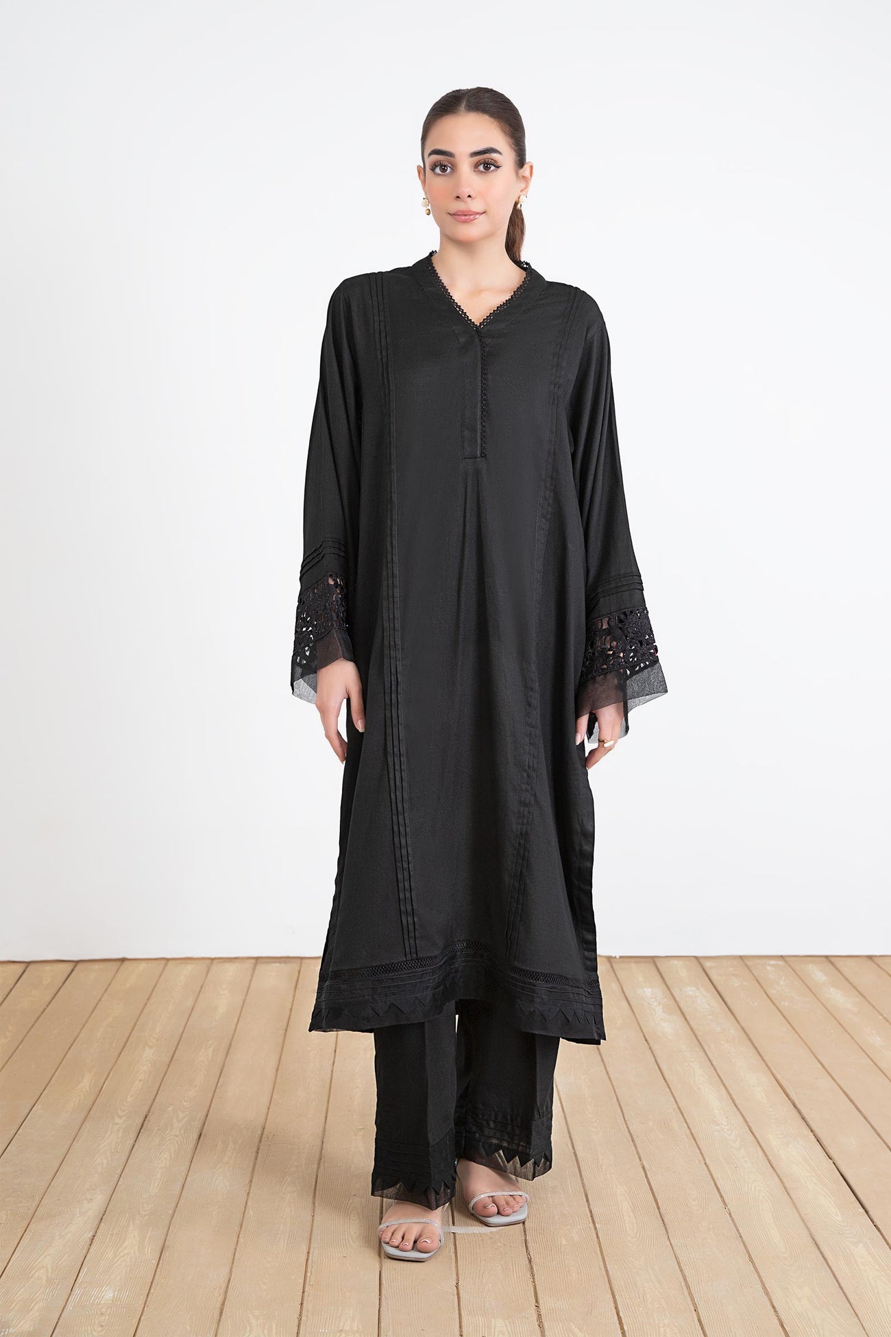 2 Piece Embroidered Dobby Lawn Suit