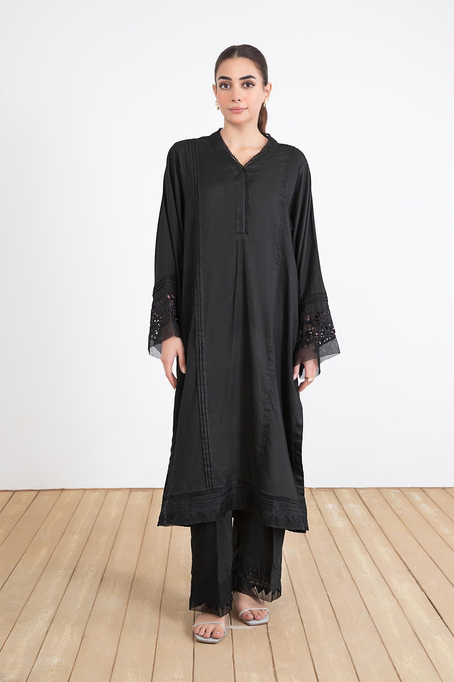 2 Piece Embroidered Dobby Lawn Suit