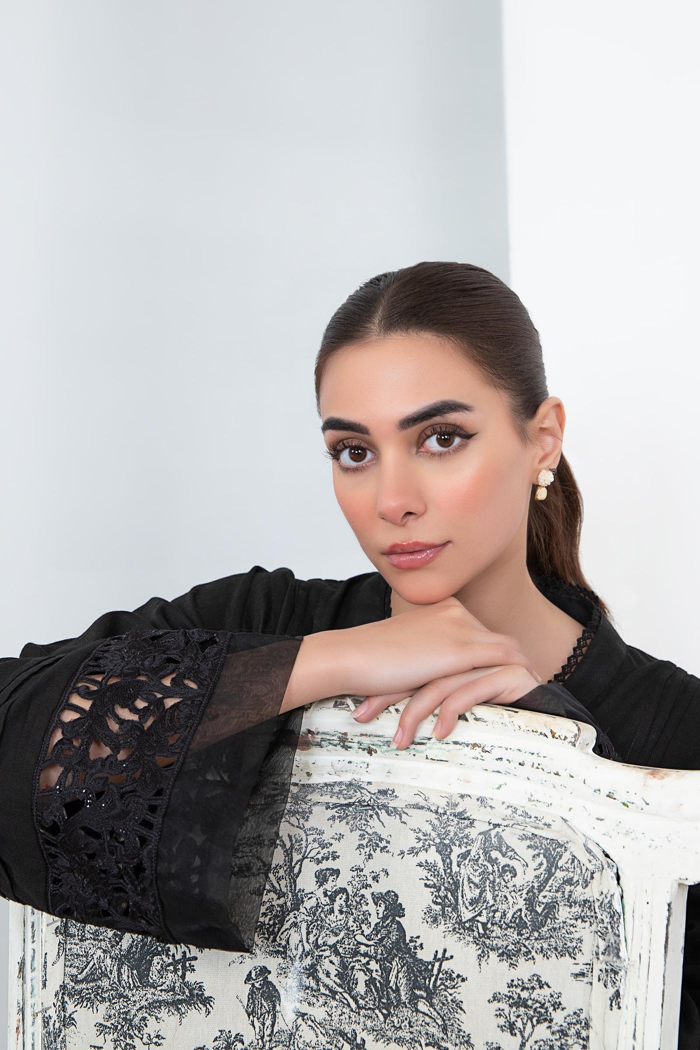 2 Piece Embroidered Dobby Lawn Suit