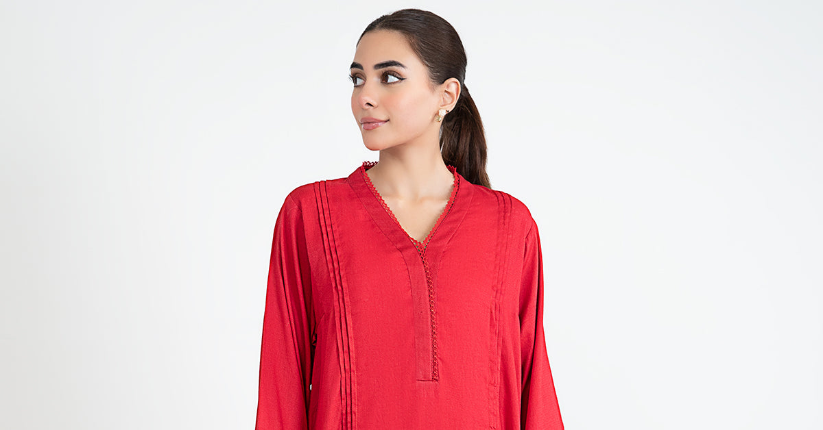 2 Piece Embroidered Dobby Lawn Suit