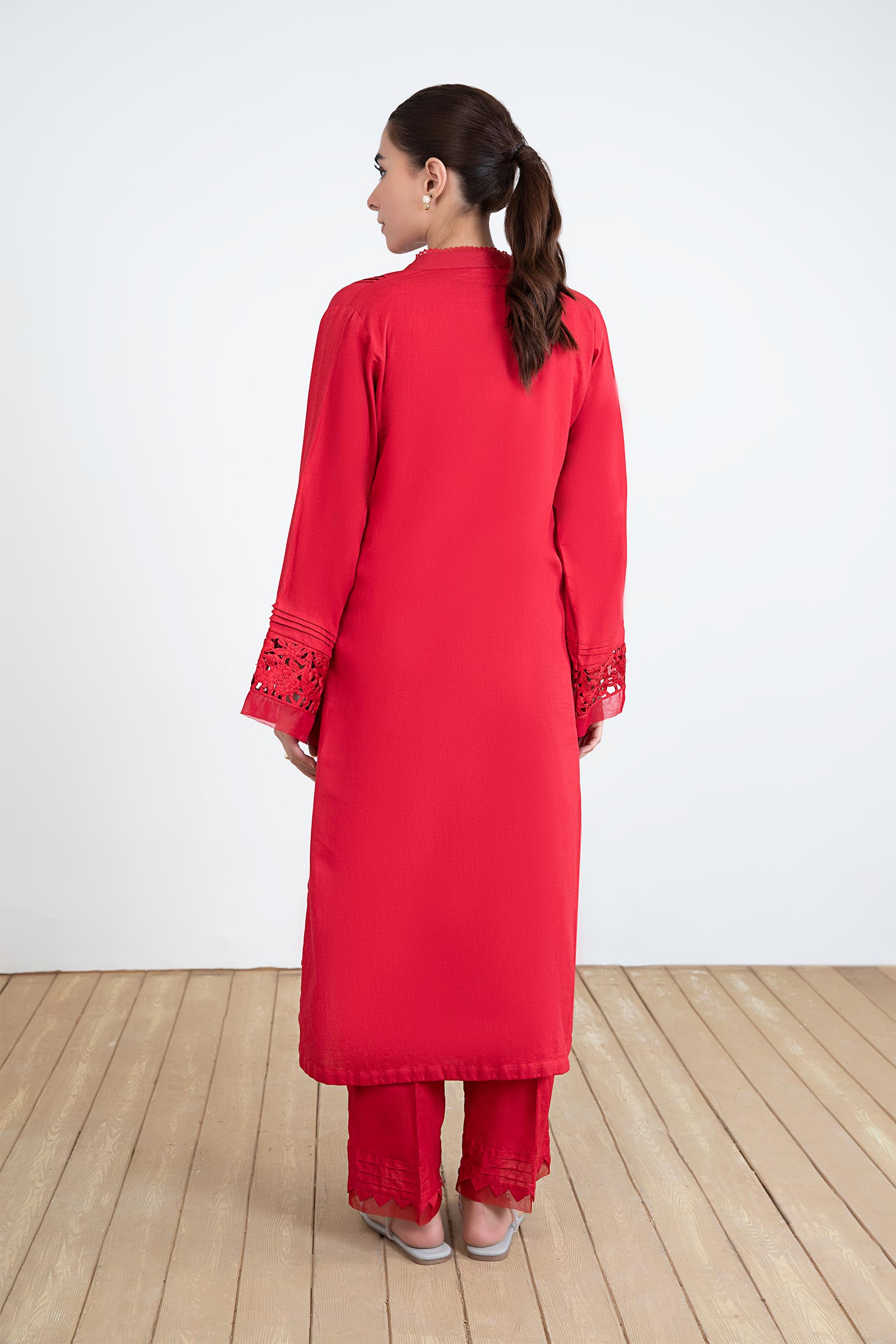 2 Piece Embroidered Dobby Lawn Suit