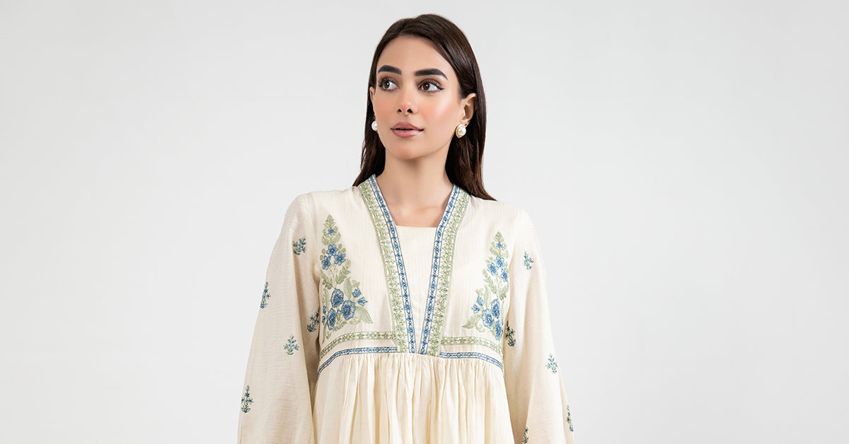 Dyed Dobby Lawn Dress