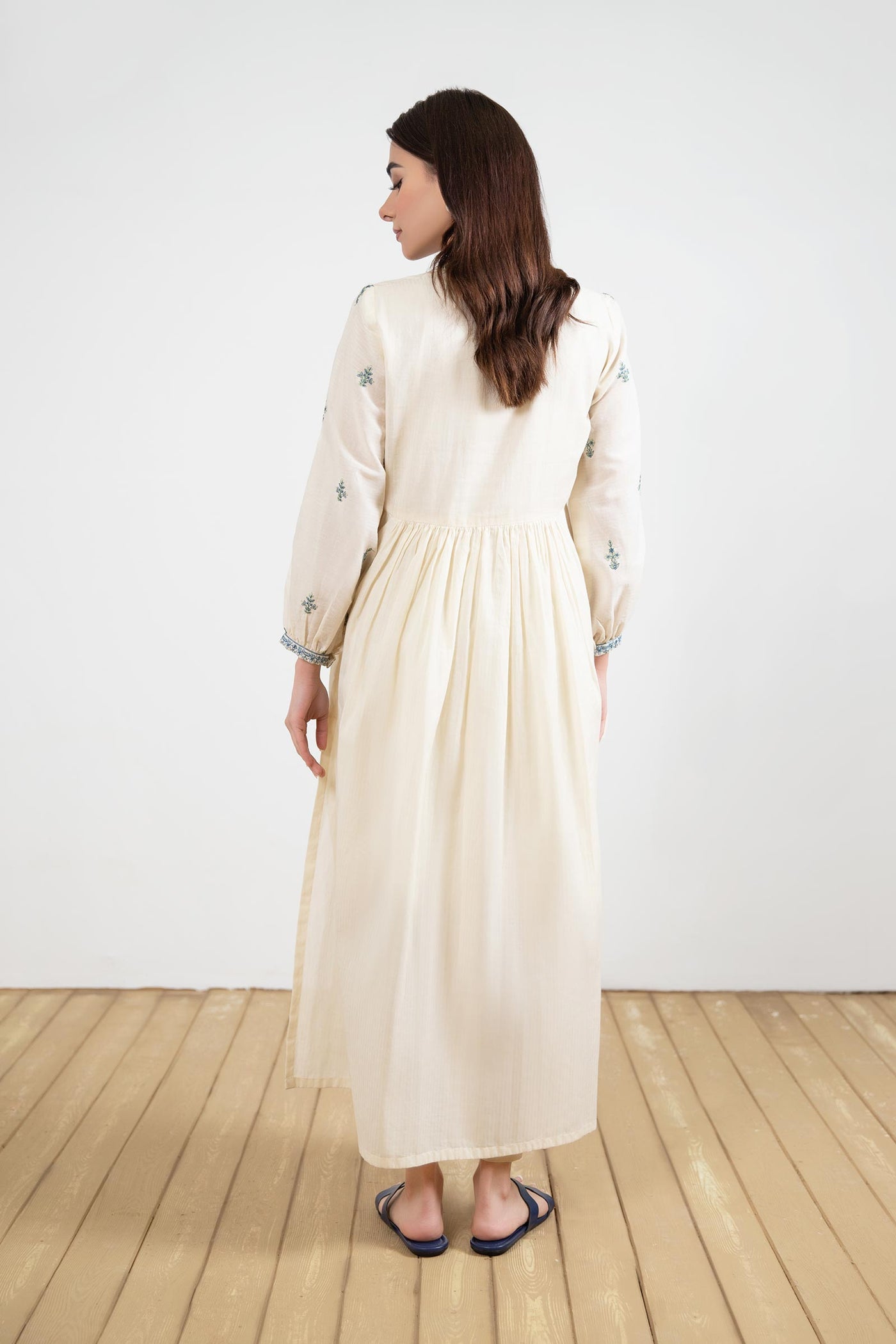 Dyed Dobby Lawn Dress